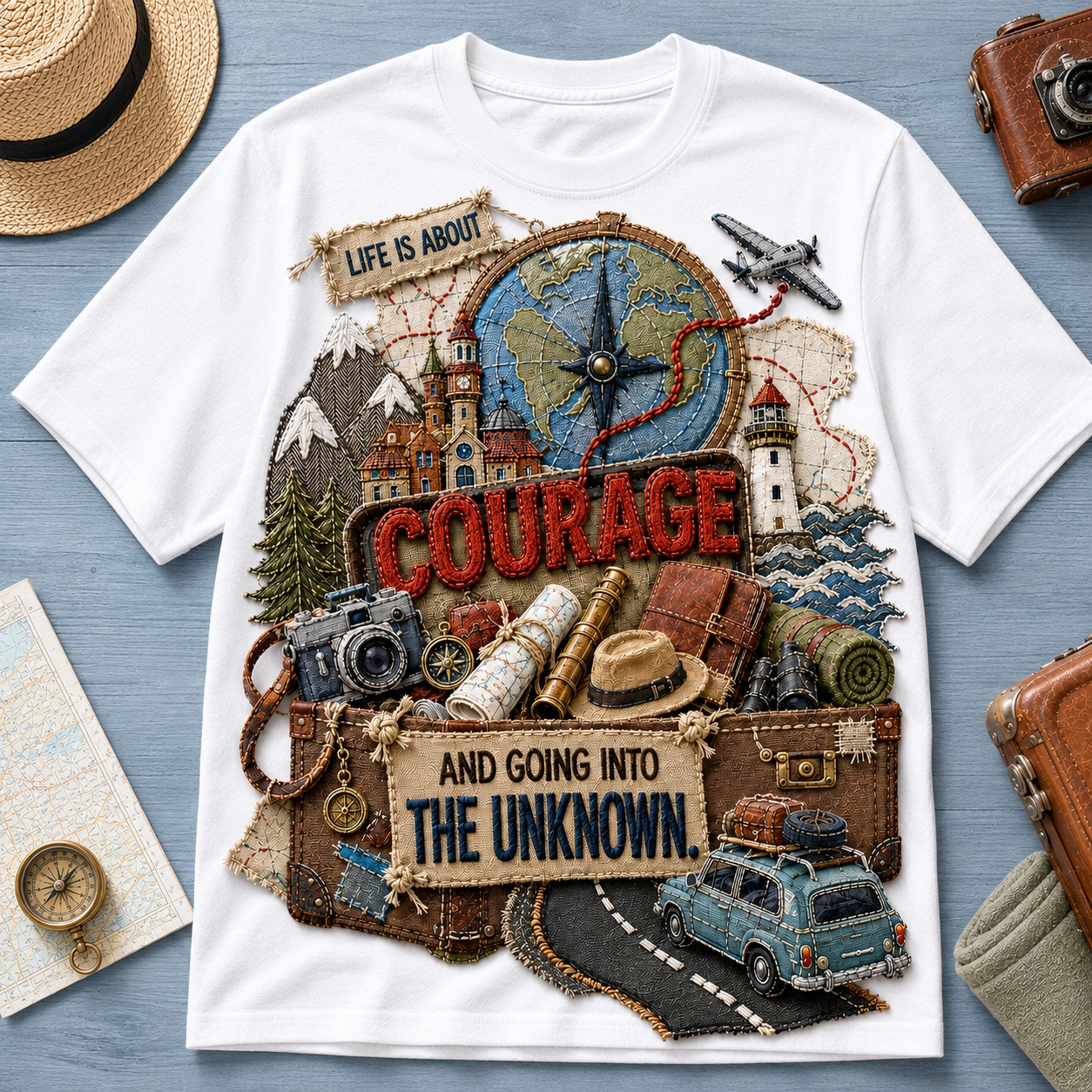 Courage Into the Unknown Travel Tee