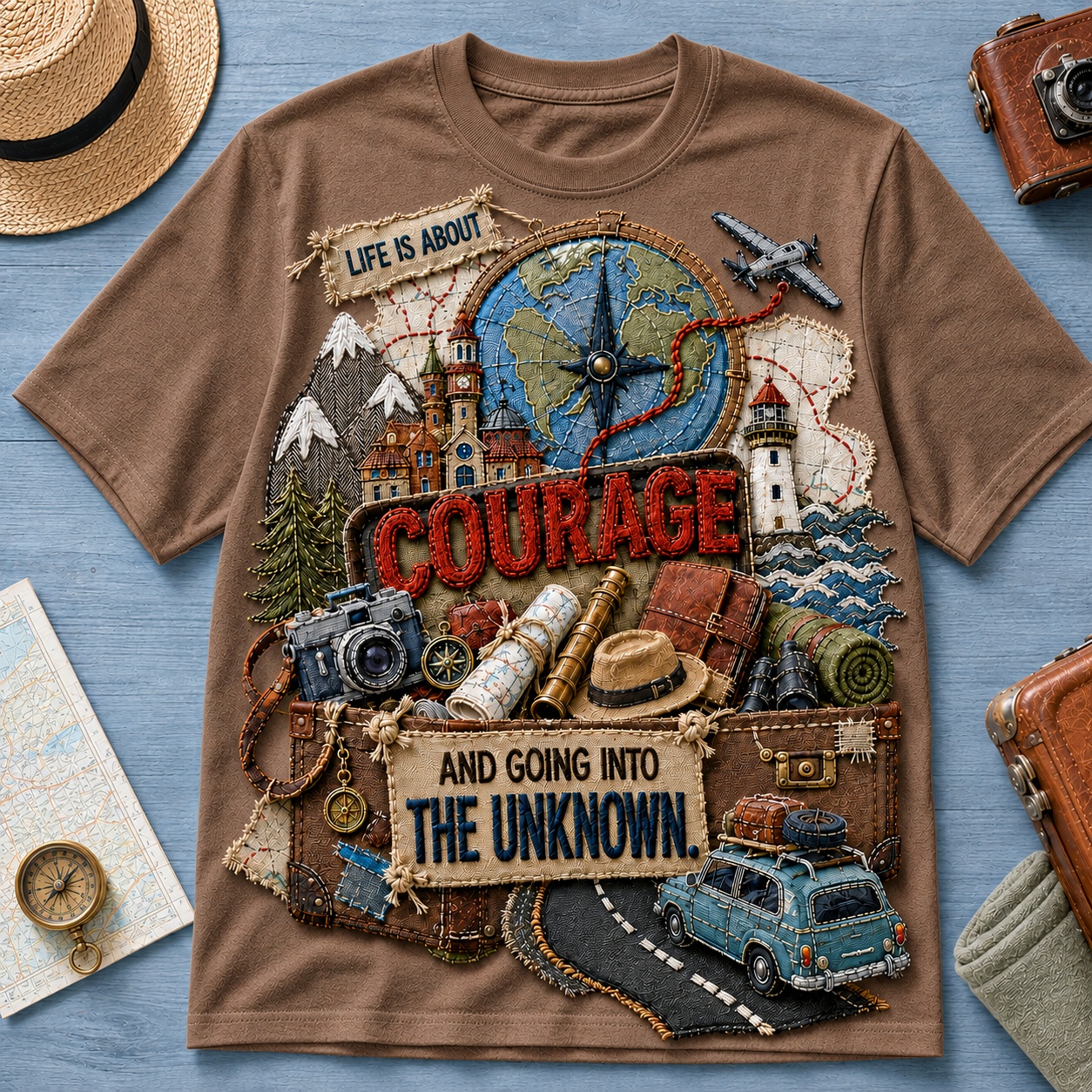 Courage Into the Unknown Travel Tee