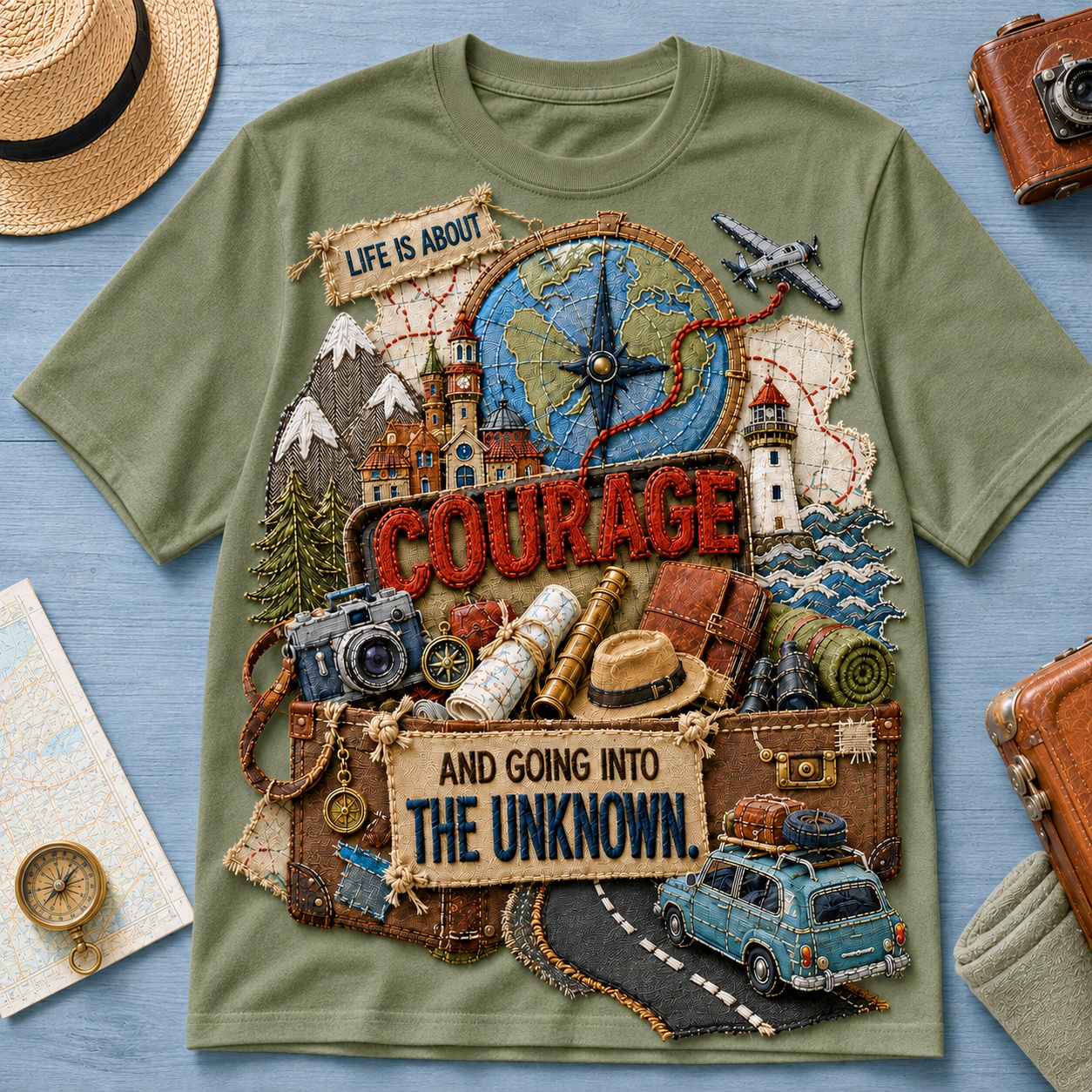 Courage Into the Unknown Travel Tee