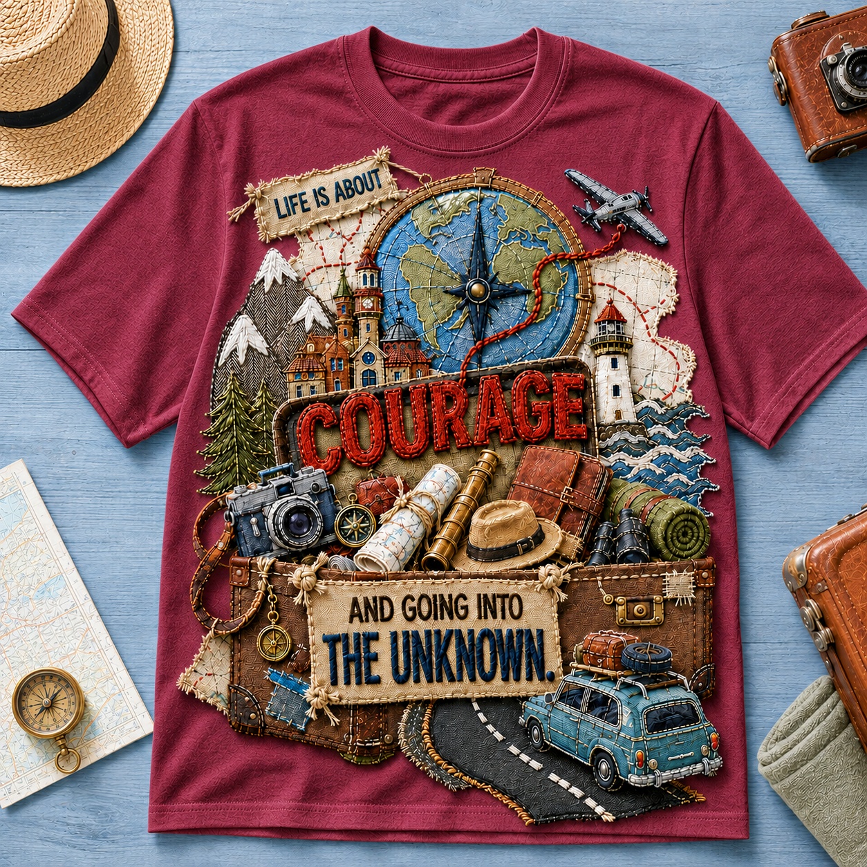 Courage Into the Unknown Travel Tee