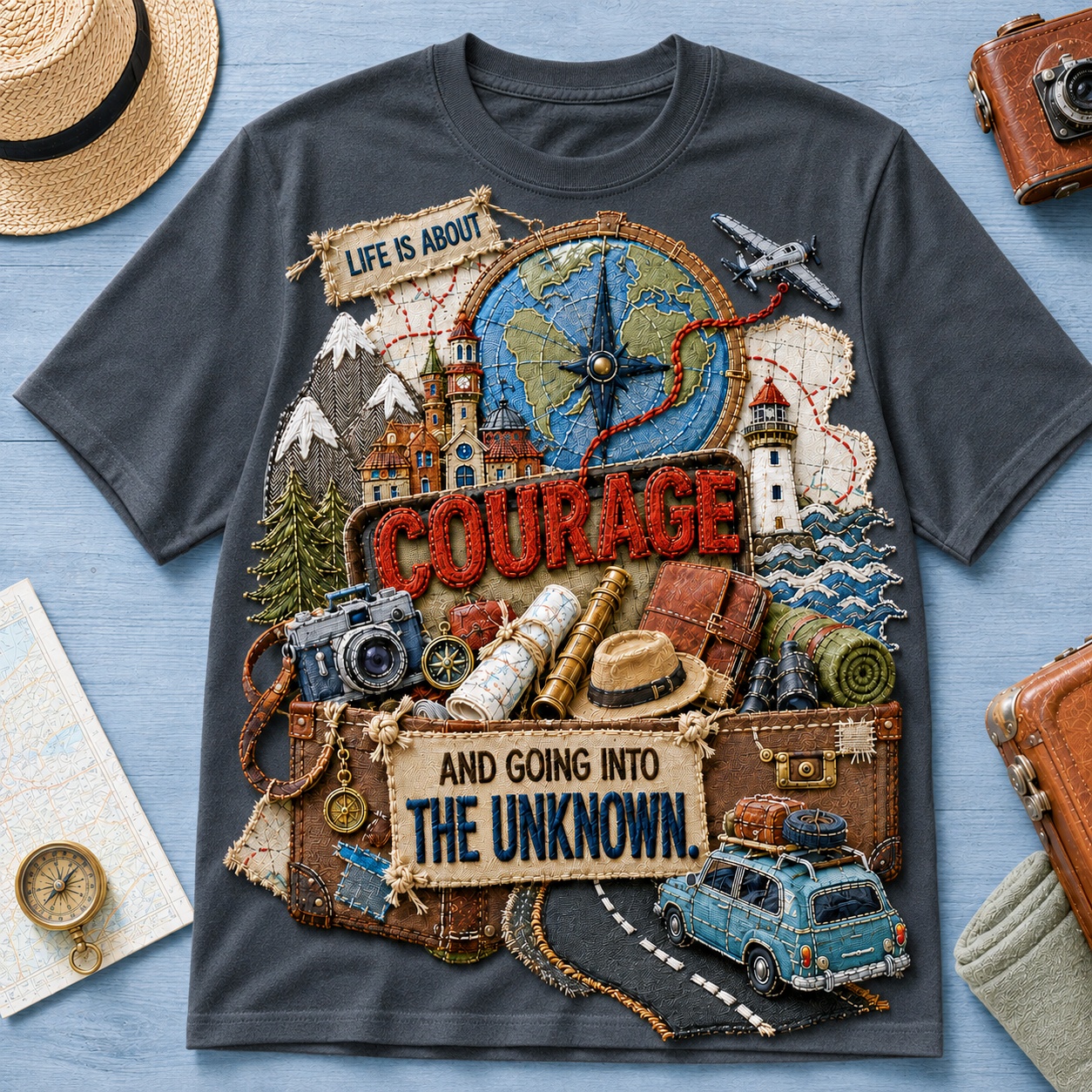 Courage Into the Unknown Travel Tee
