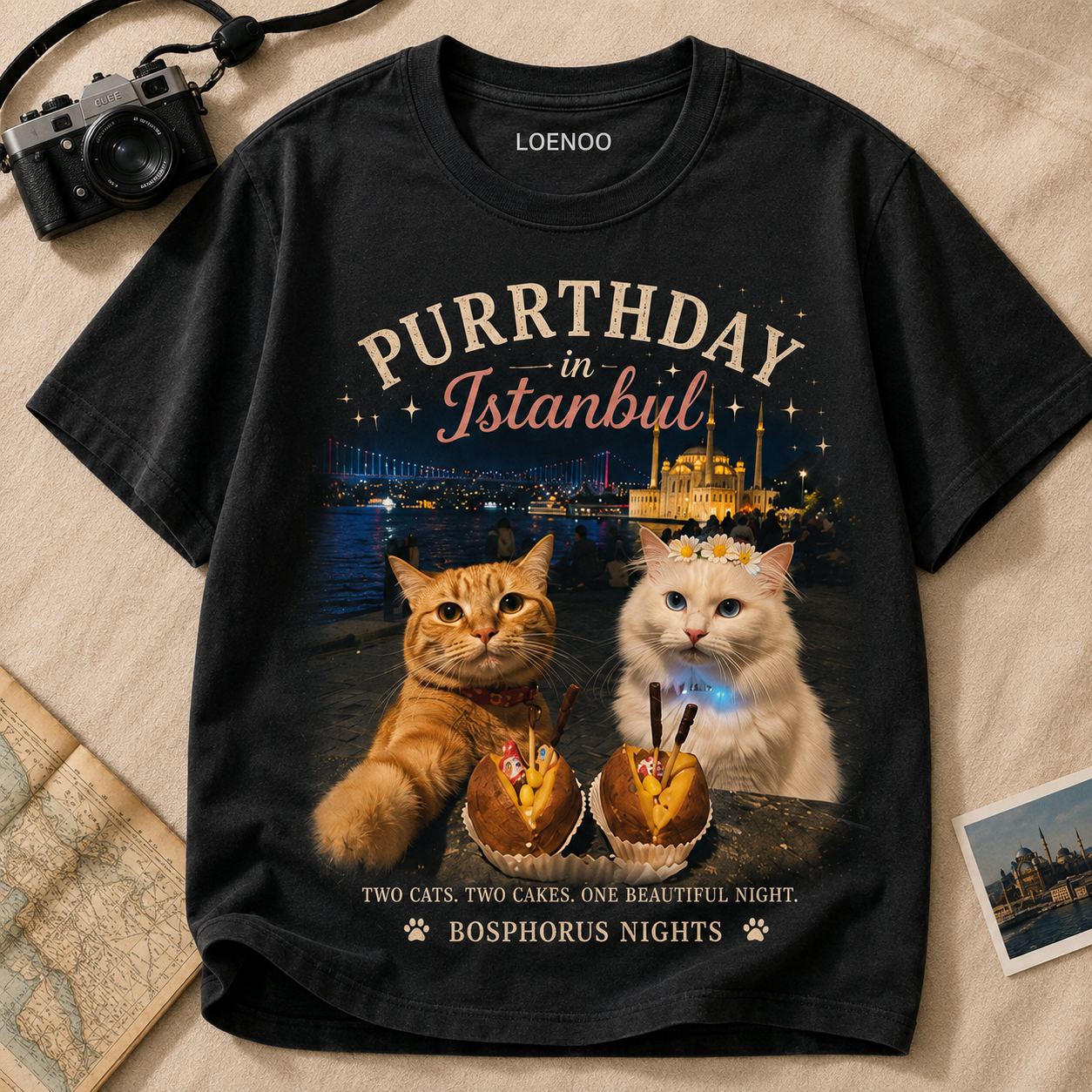 Purrthday in Istanbul Cat Tee
