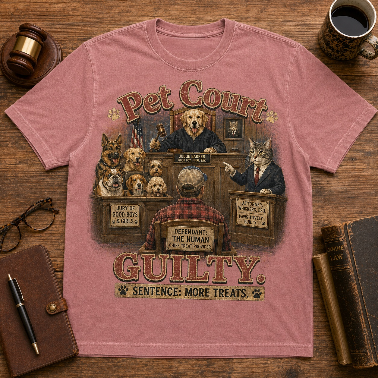 🎸Pet Court Guilty Dog Graphic T-Shirt