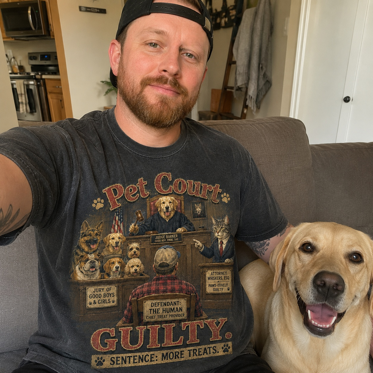 🎸Pet Court Guilty Dog Graphic T-Shirt