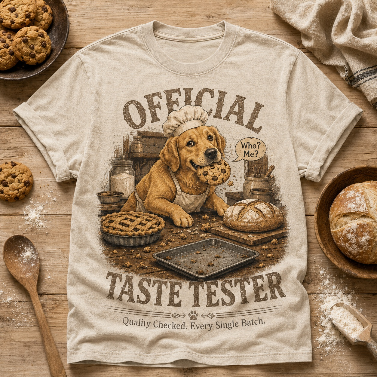 Every Batch Personally Tested Dog T-Shirt 👨‍🍳