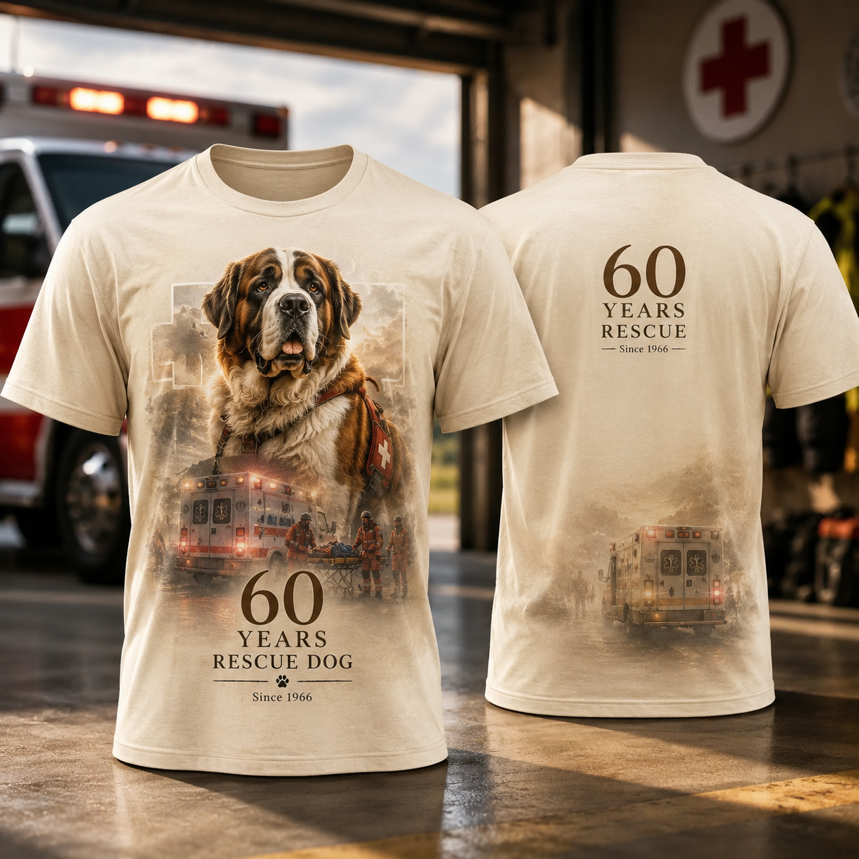 60 Years Rescue Dog Tee
