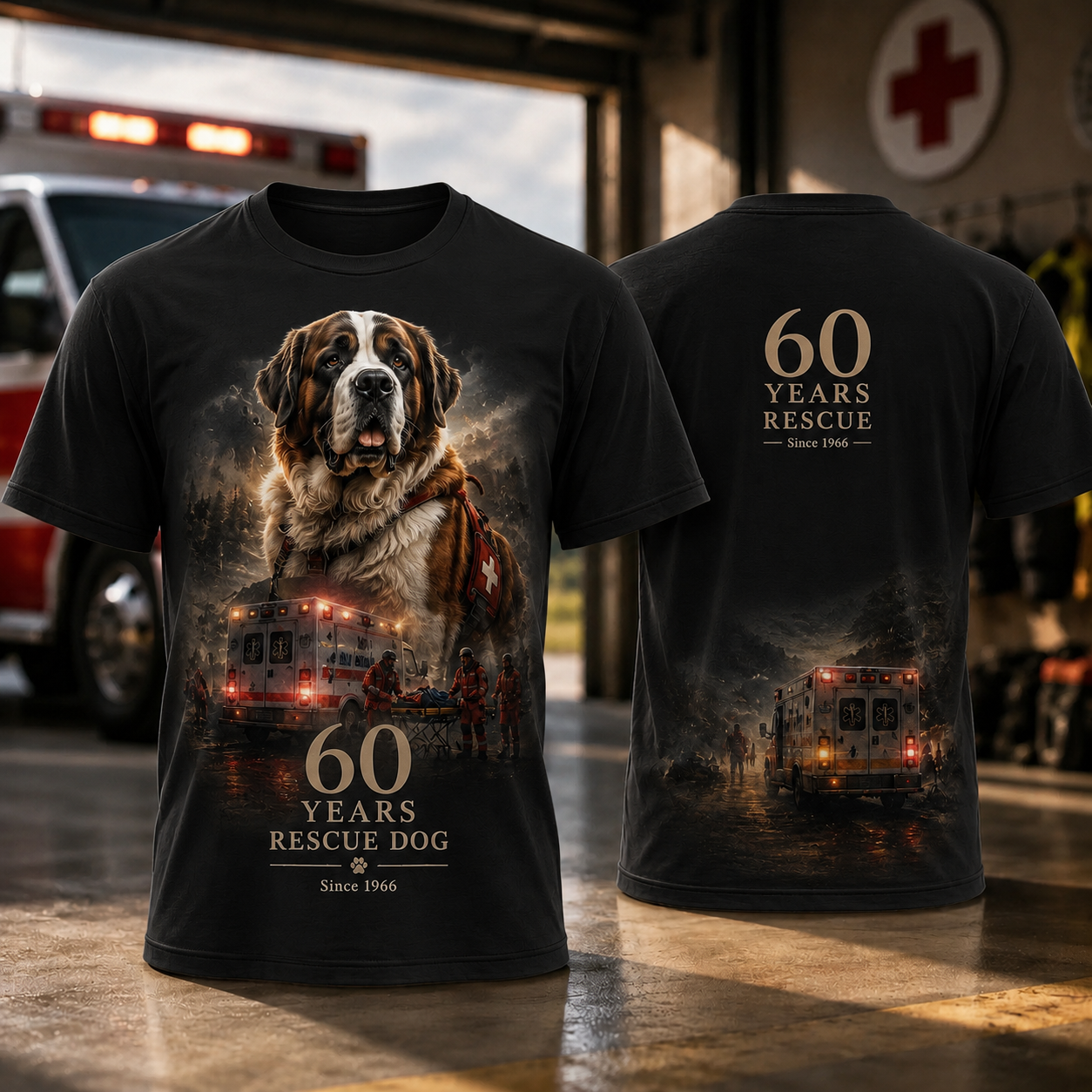 60 Years Rescue Dog Tee