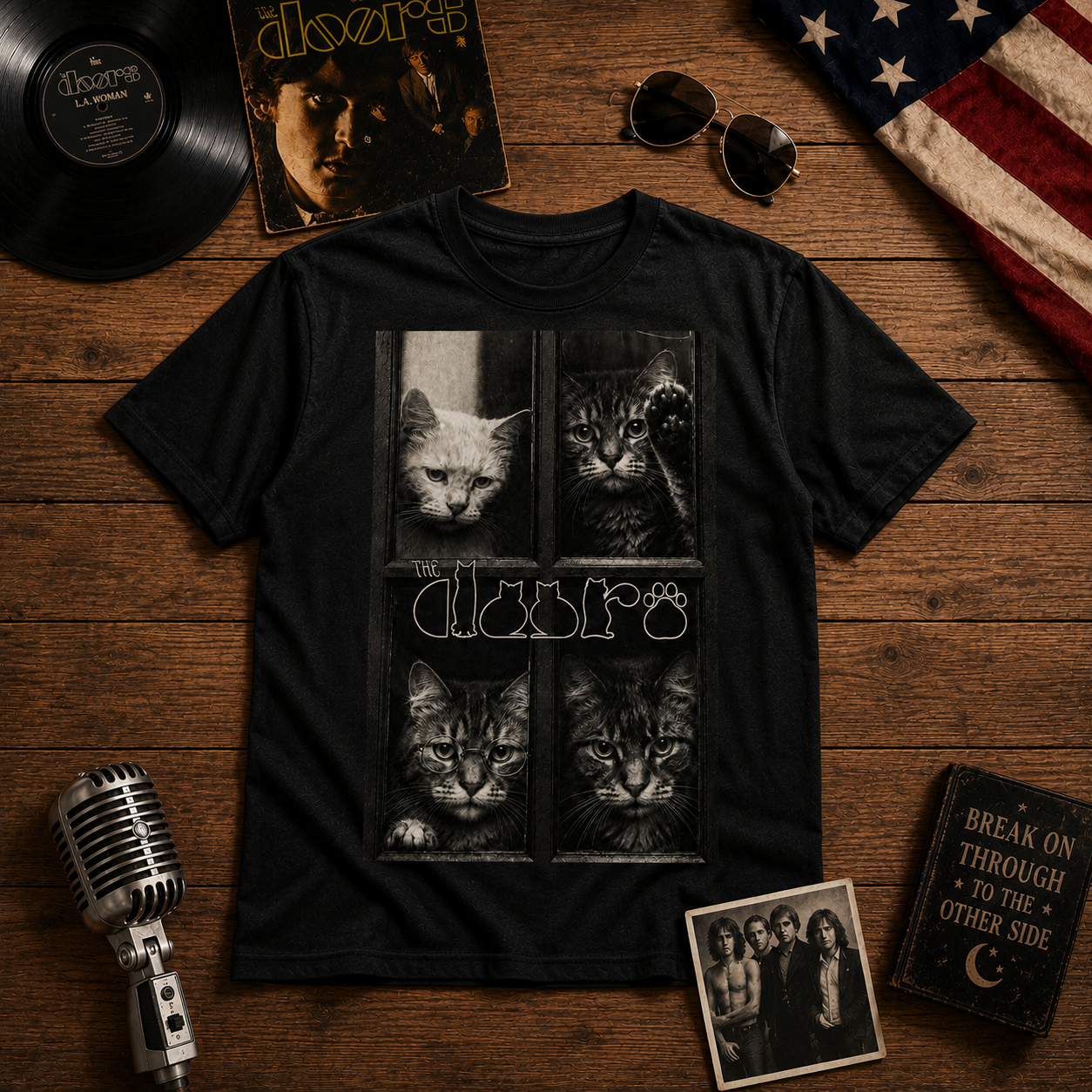 Vintage Rock Cat T-Shirt