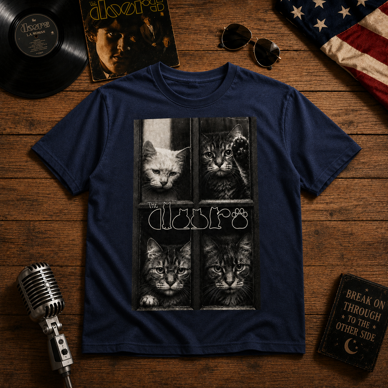 Vintage Rock Cat T-Shirt