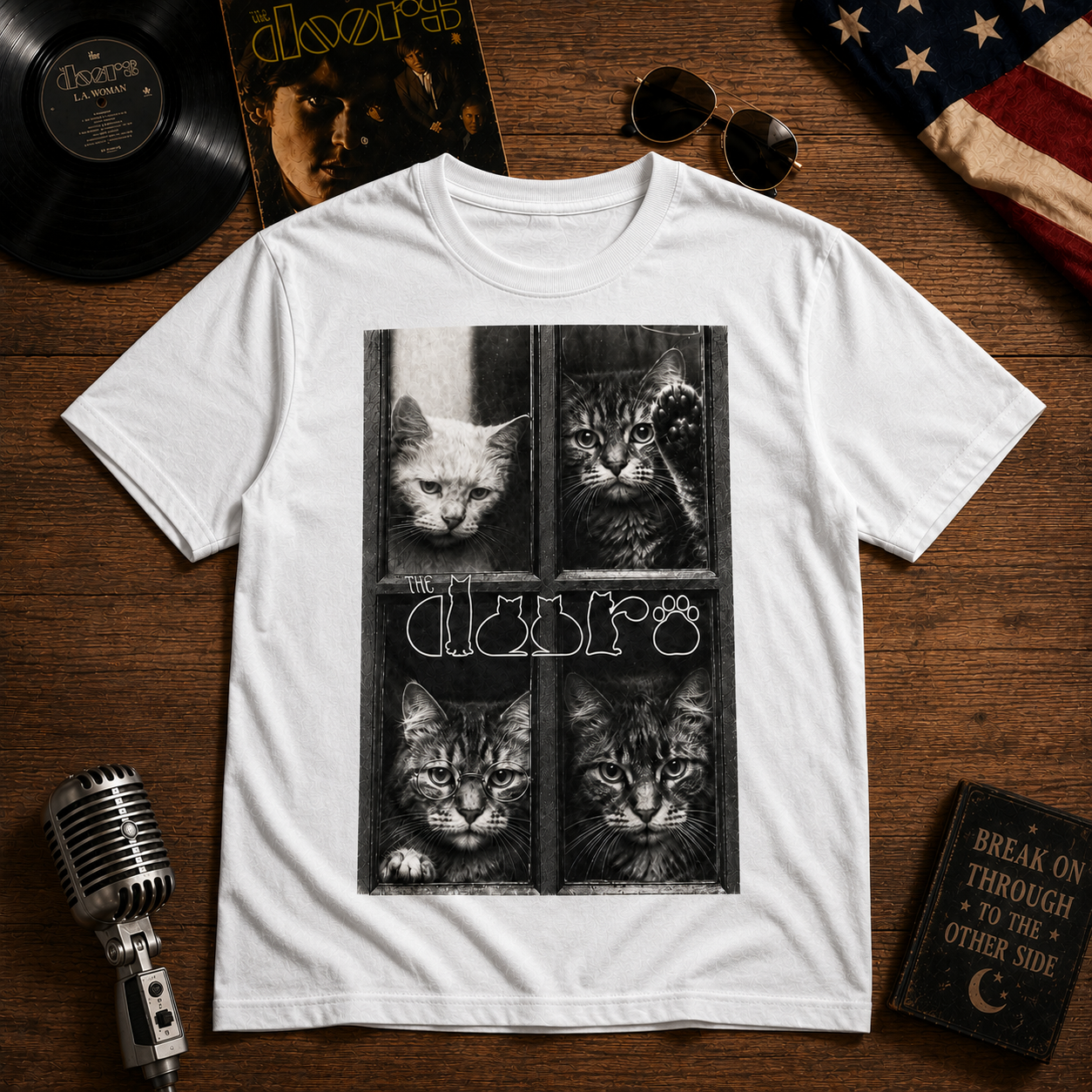 Vintage Rock Cat T-Shirt