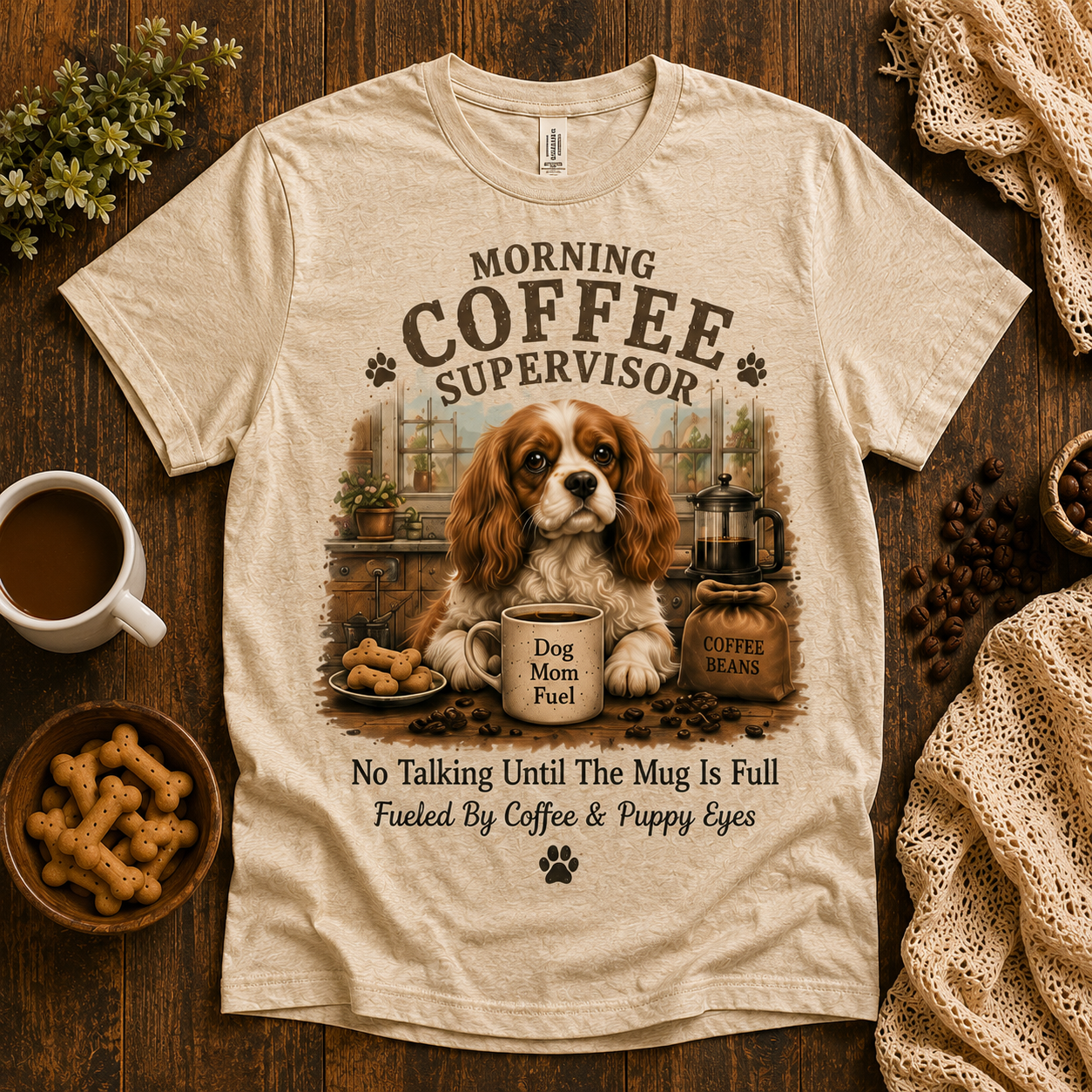 No Talking Until The Mug Is Full Tee