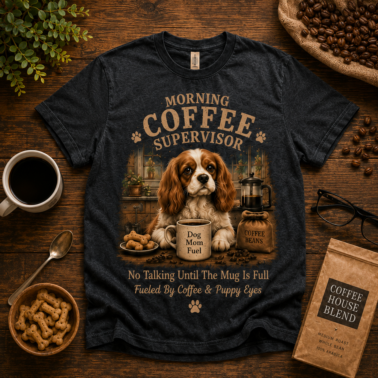 No Talking Until The Mug Is Full Tee
