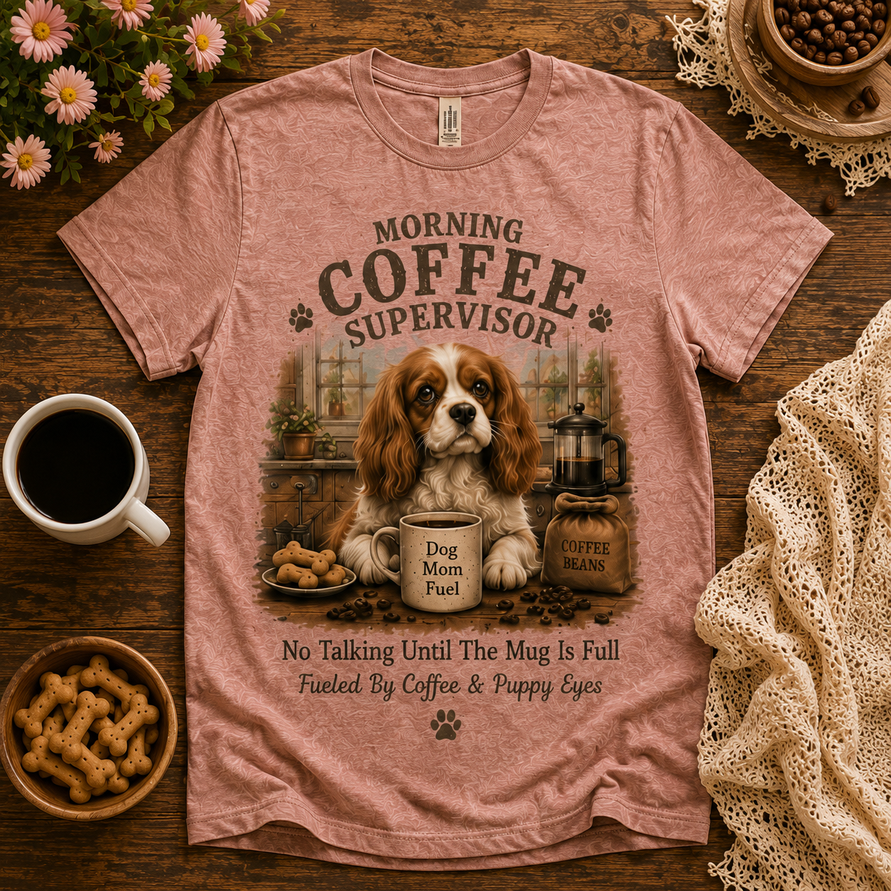 No Talking Until The Mug Is Full Tee