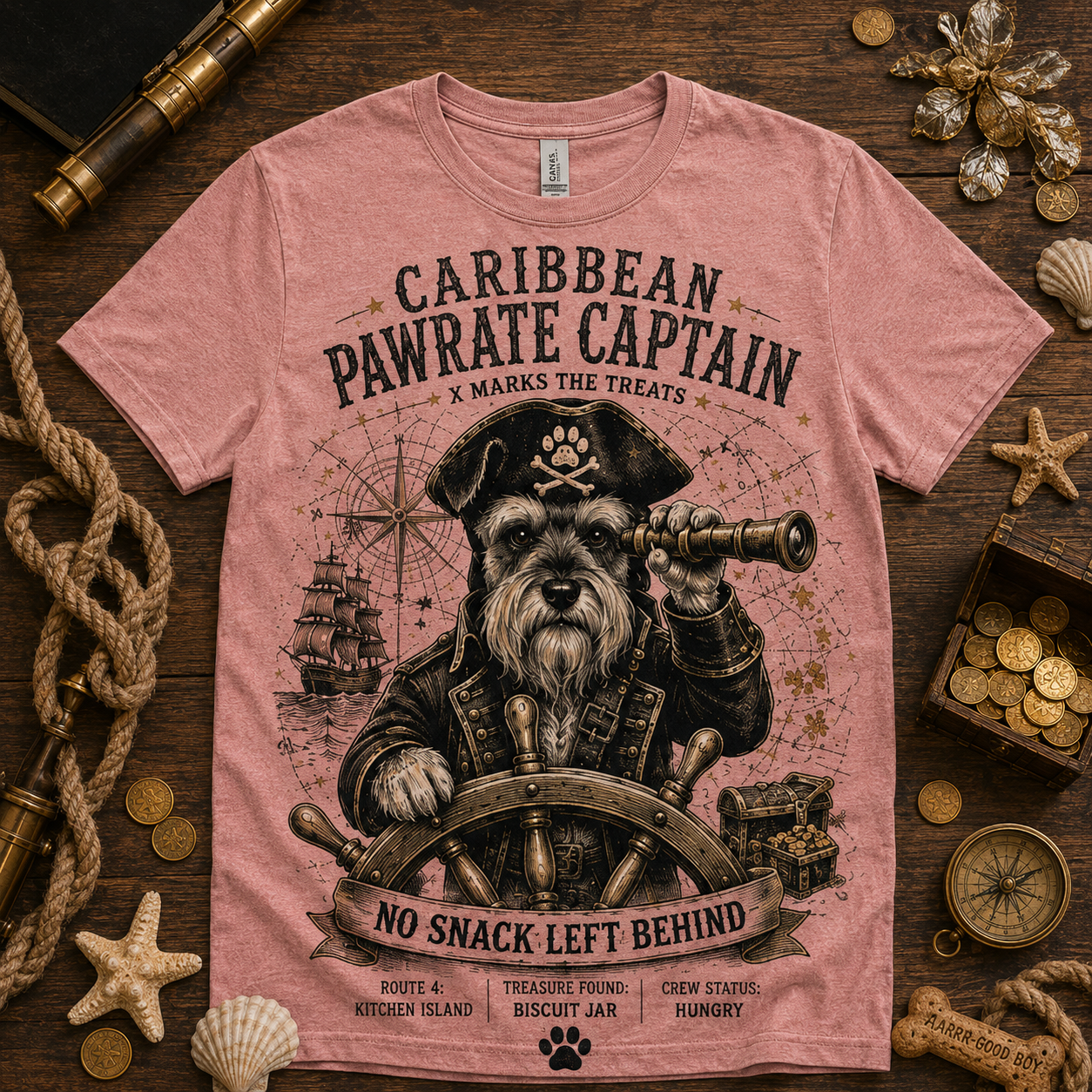 Caribbean Pawrate Captain Tee