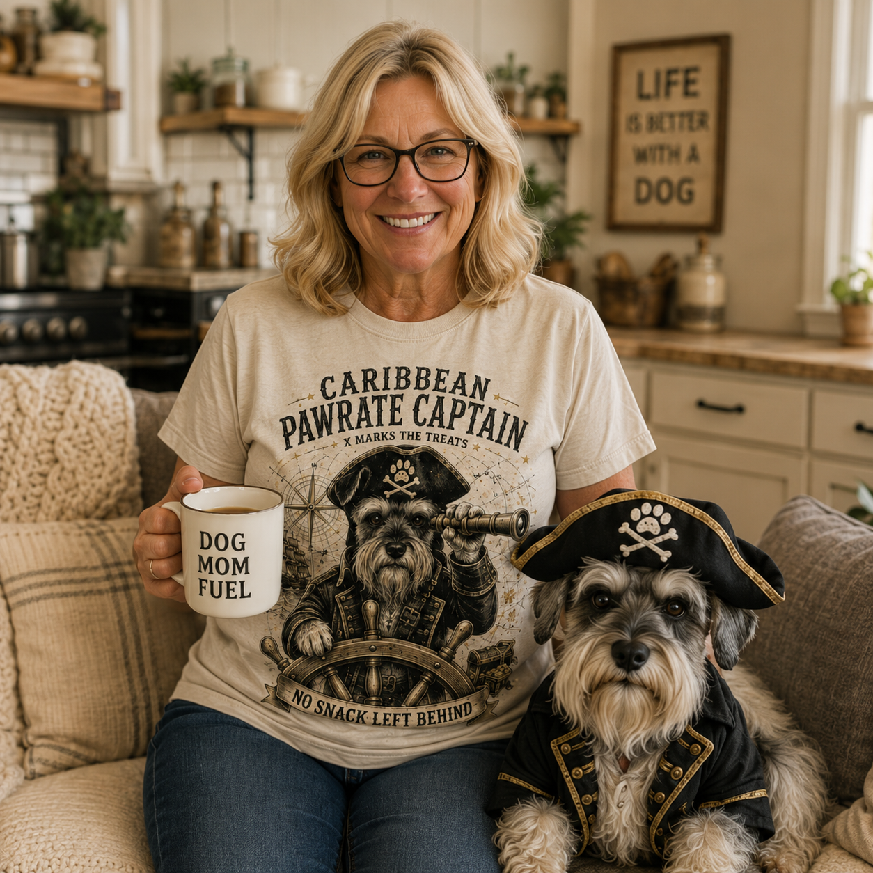 Caribbean Pawrate Captain Tee