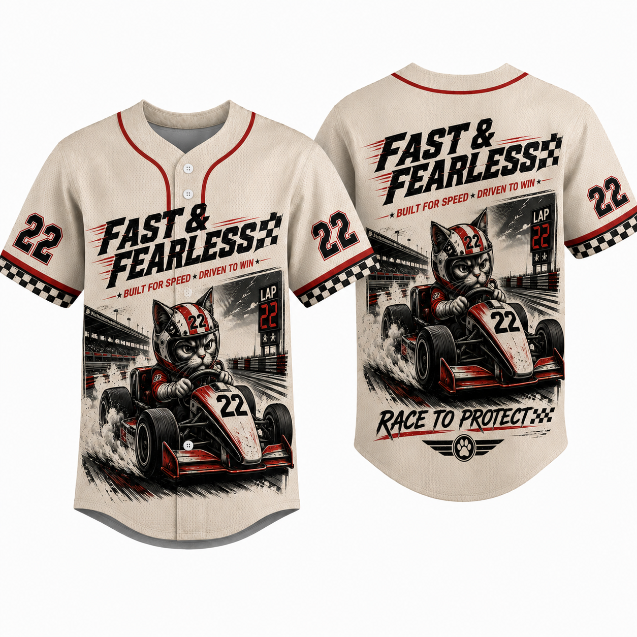 Fast & Fearless Racing Cat Jersey
