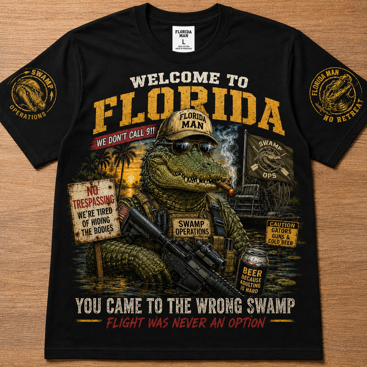 Florida Swamp Ops No Trespassing Tee