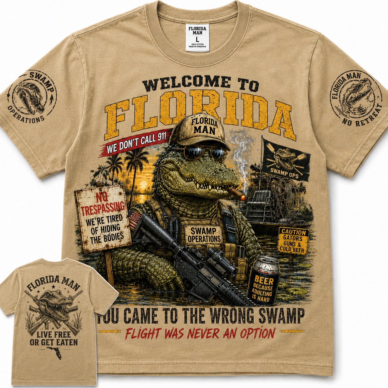 Florida Swamp Ops No Trespassing Tee