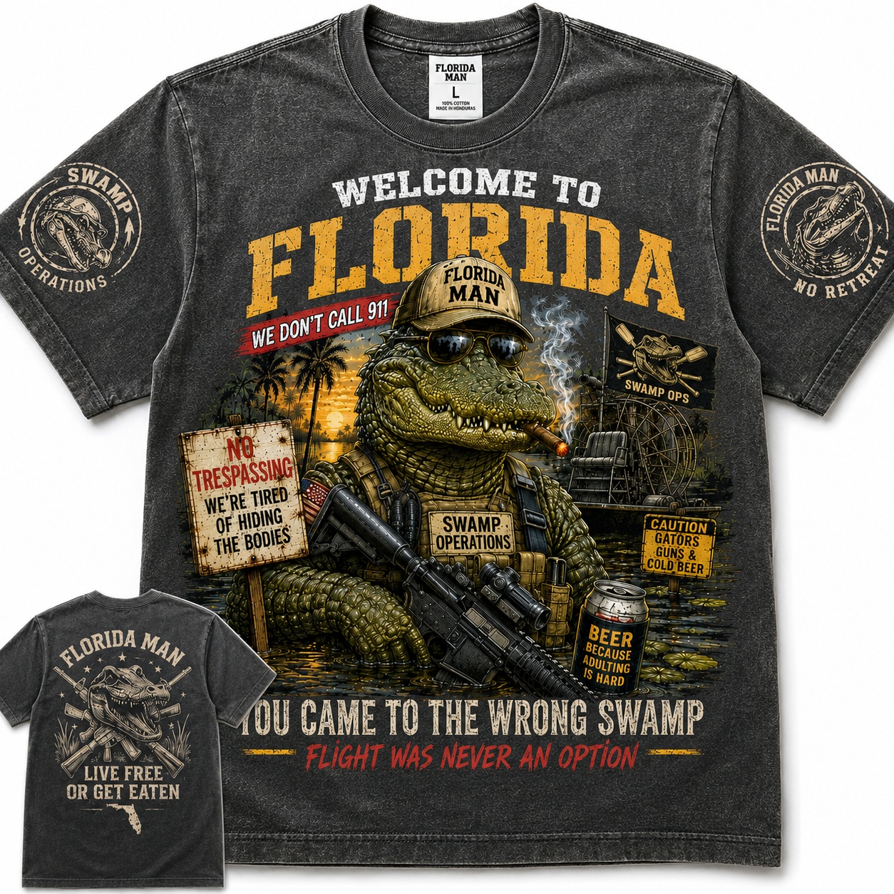 Florida Swamp Ops No Trespassing Tee