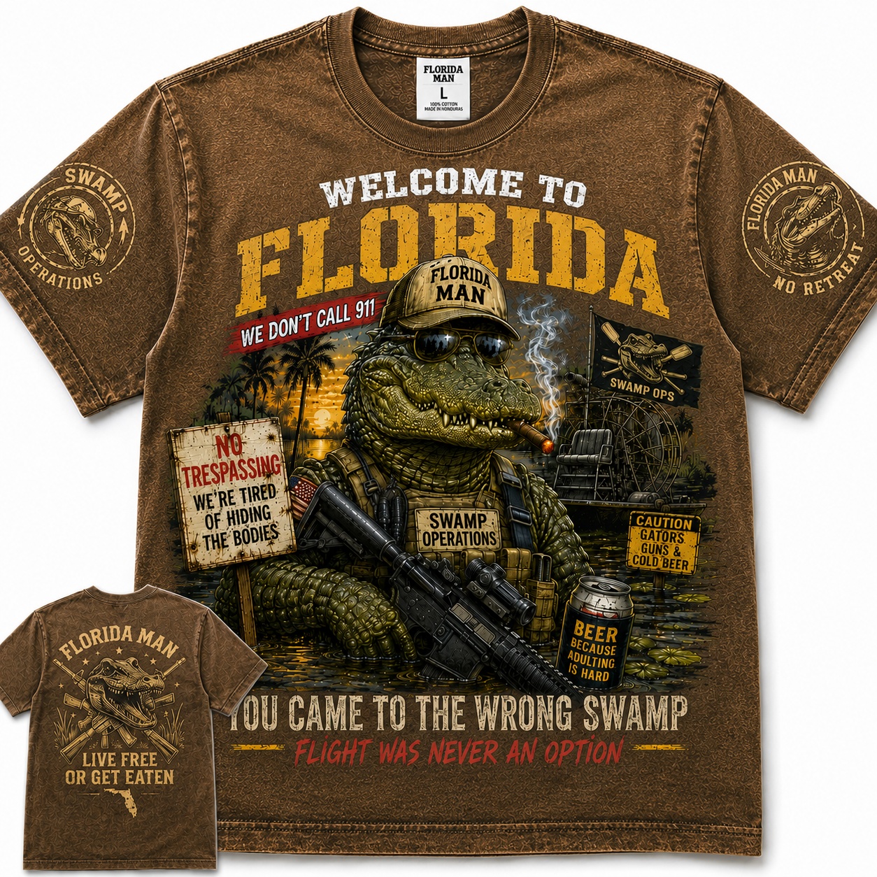 Florida Swamp Ops No Trespassing Tee