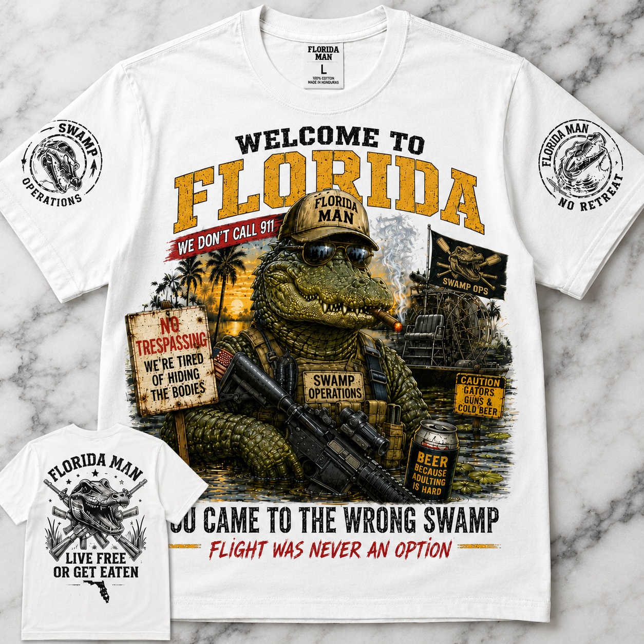 Florida Swamp Ops No Trespassing Tee