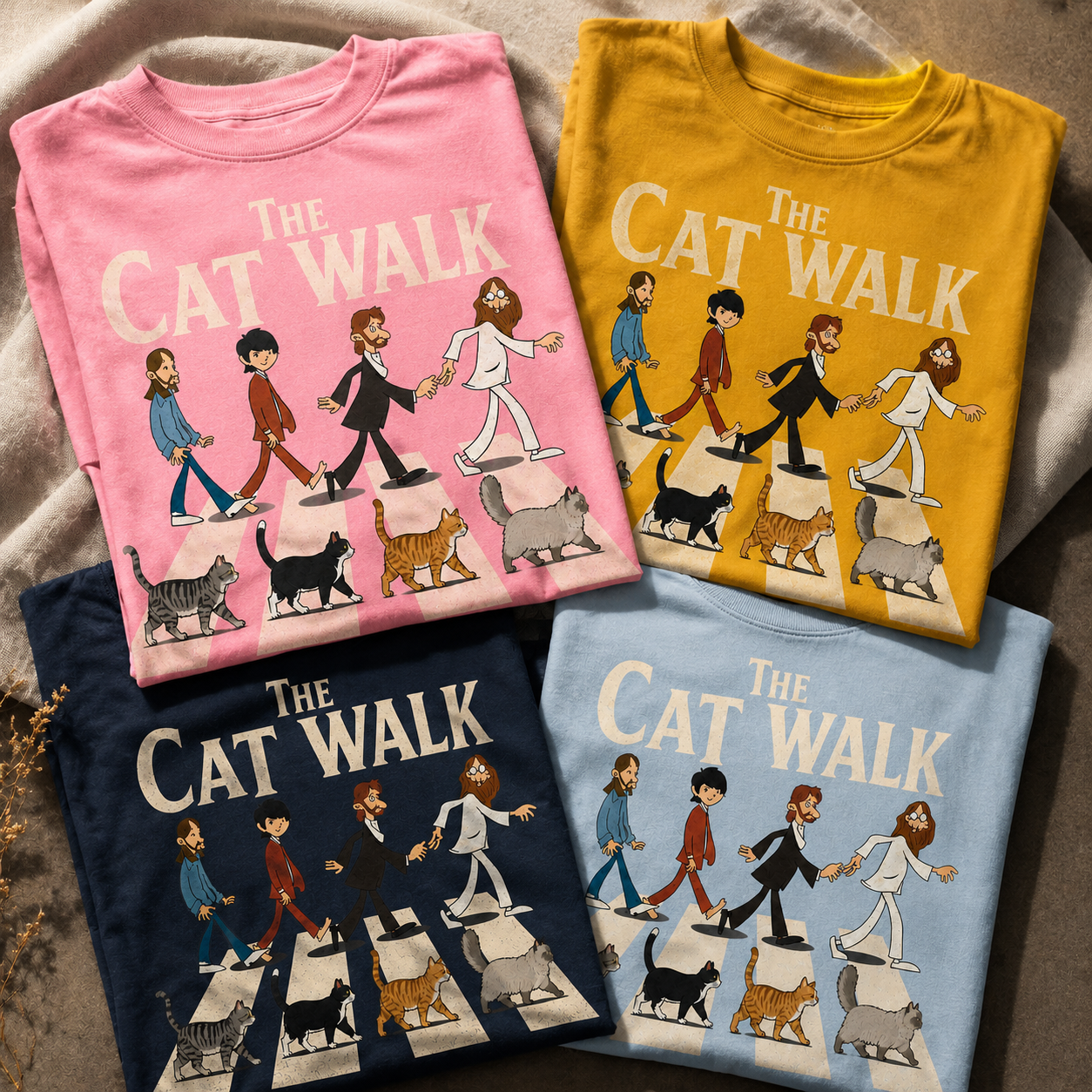 The Cat Walk Vintage Cat T-Shirt