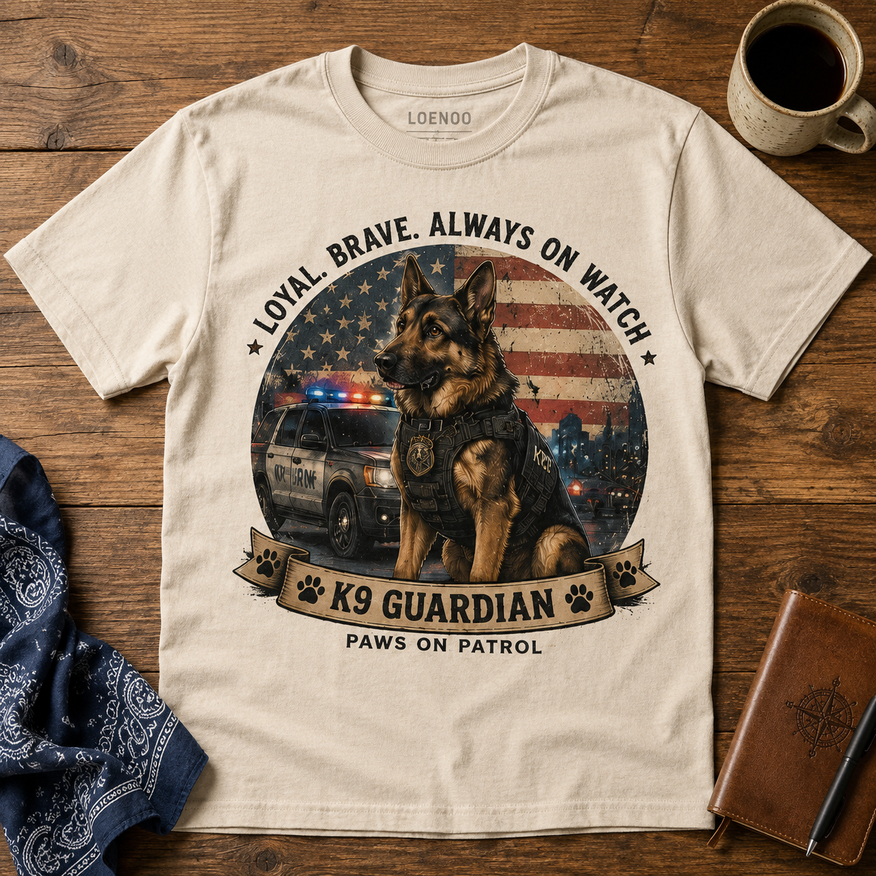 K9 GuardianPaws on Patrol Tee