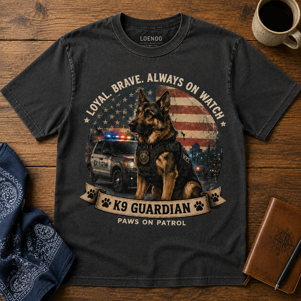 K9 GuardianPaws on Patrol Tee