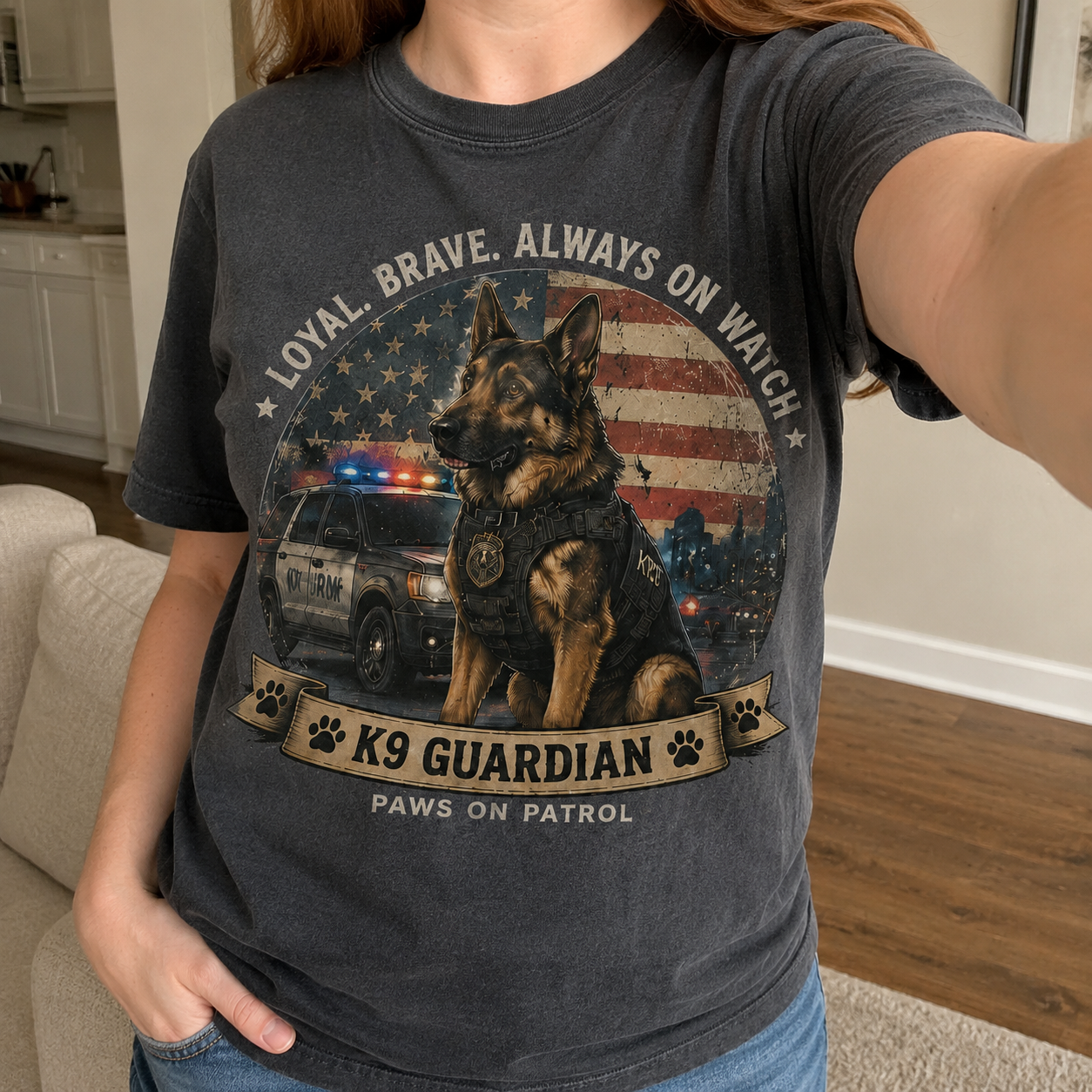 K9 GuardianPaws on Patrol Tee
