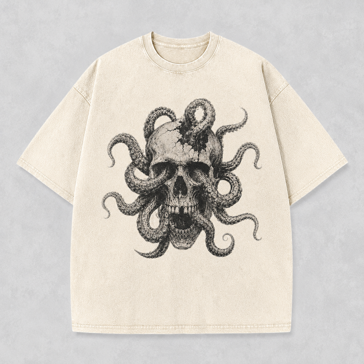 Kraken Skull Graphic T-Shirt
