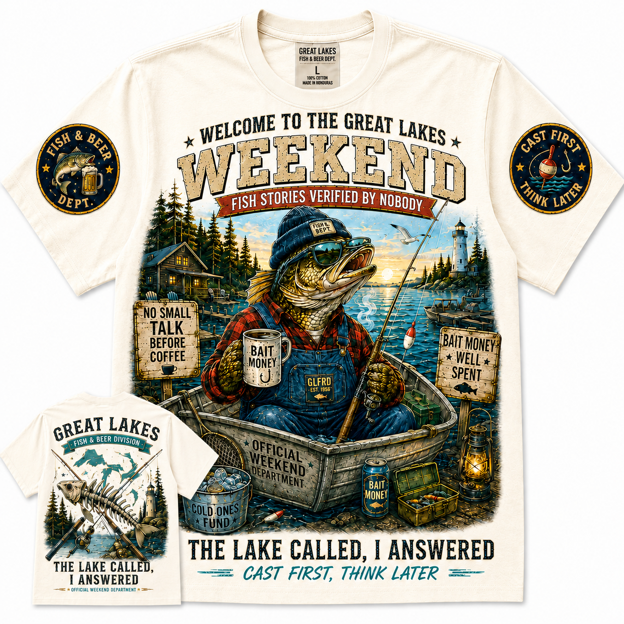 Great Lakes Weekend Fishing T-Shirt