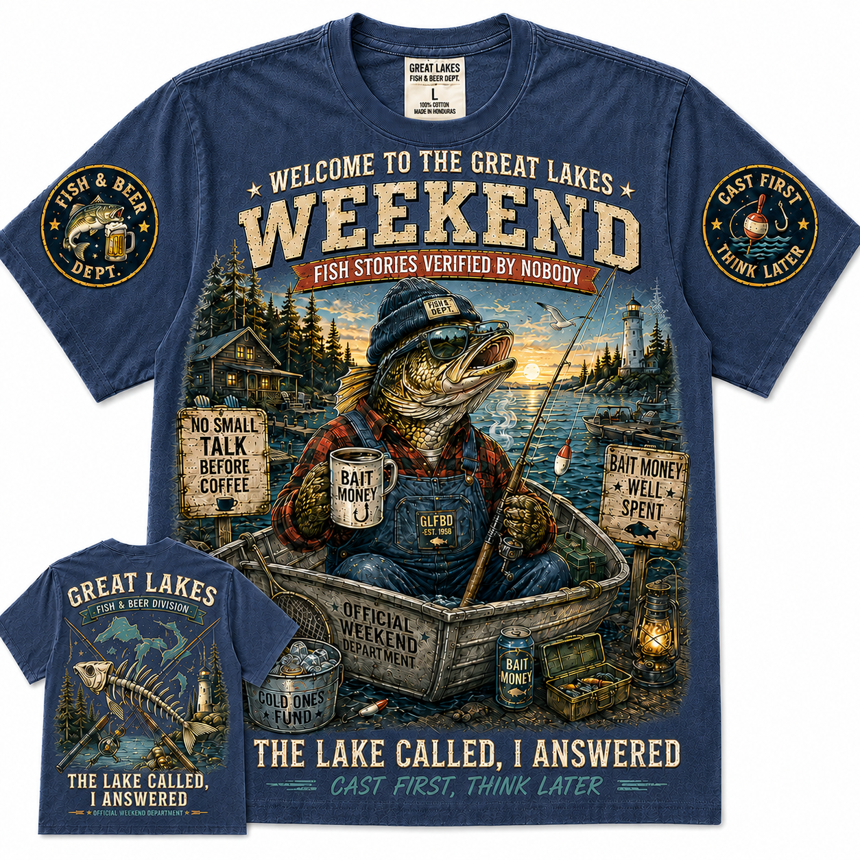 Great Lakes Weekend Fishing T-Shirt