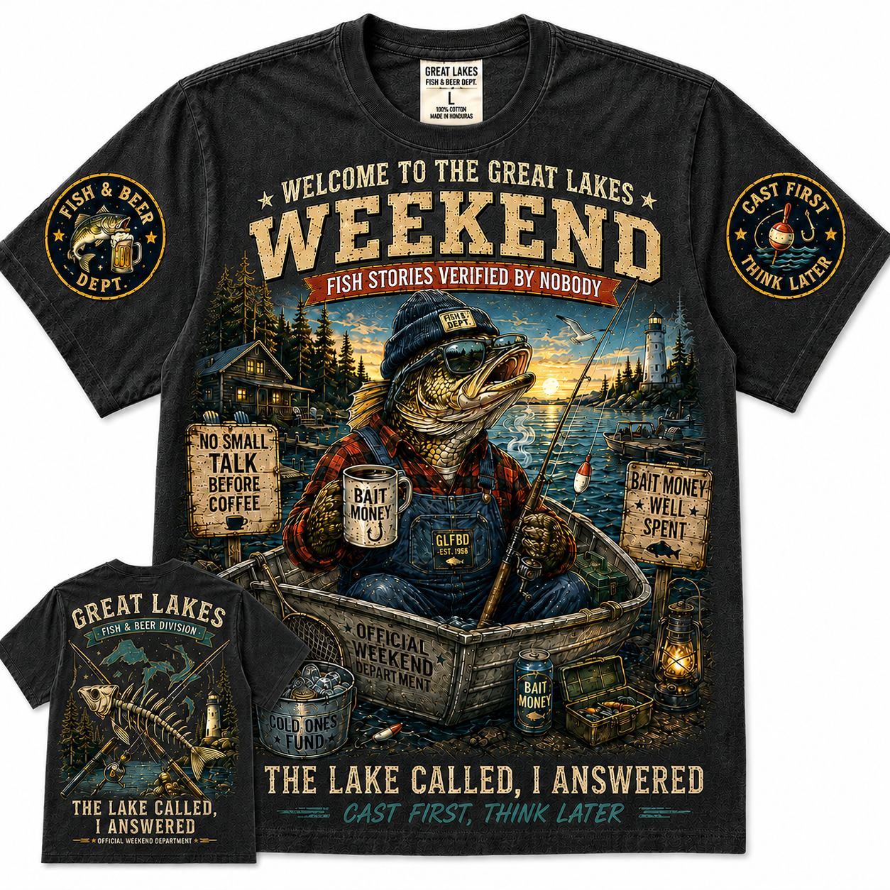 Great Lakes Weekend Fishing T-Shirt