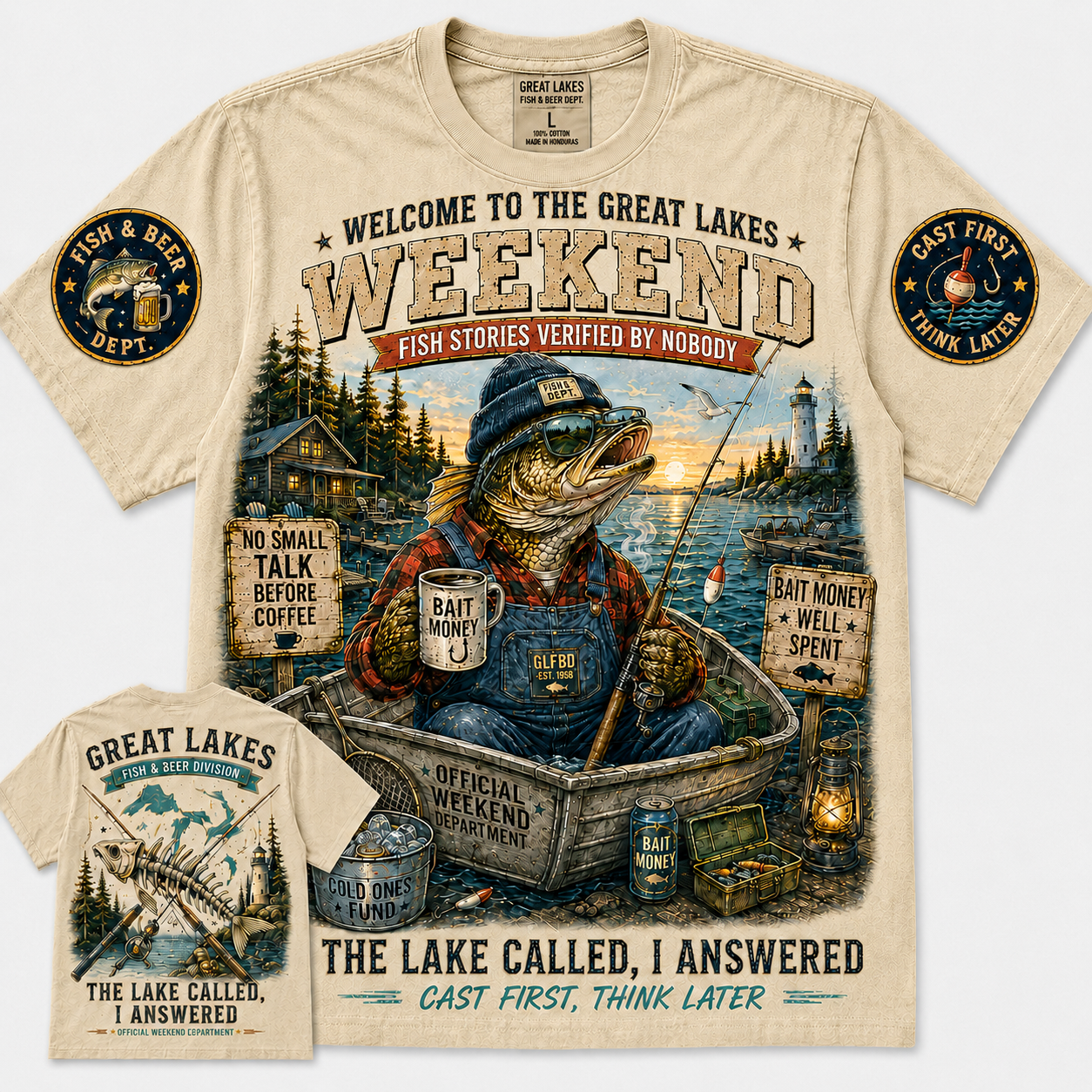 Great Lakes Weekend Fishing T-Shirt