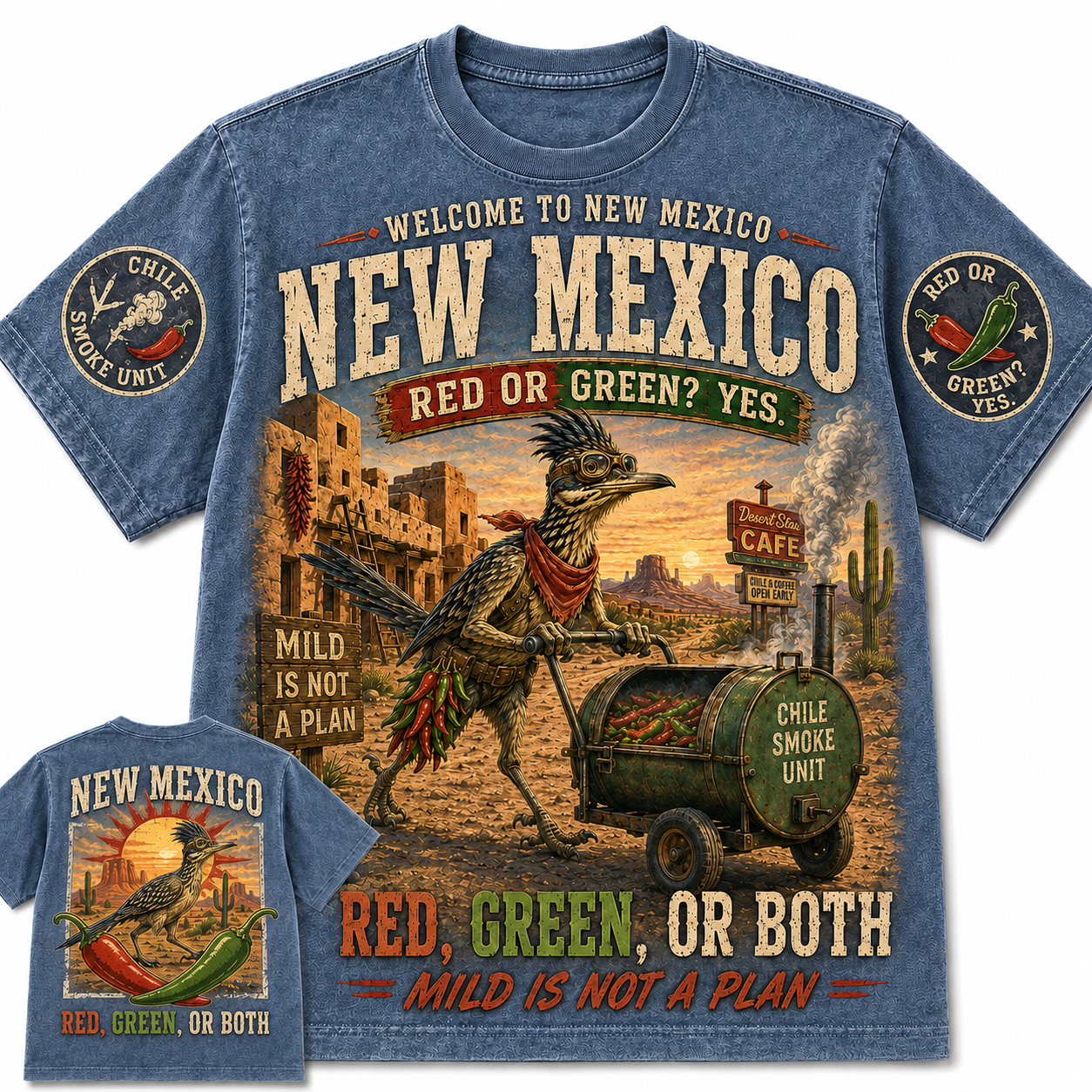 New Mexico Red Or Green Roadrunner T-Shirt