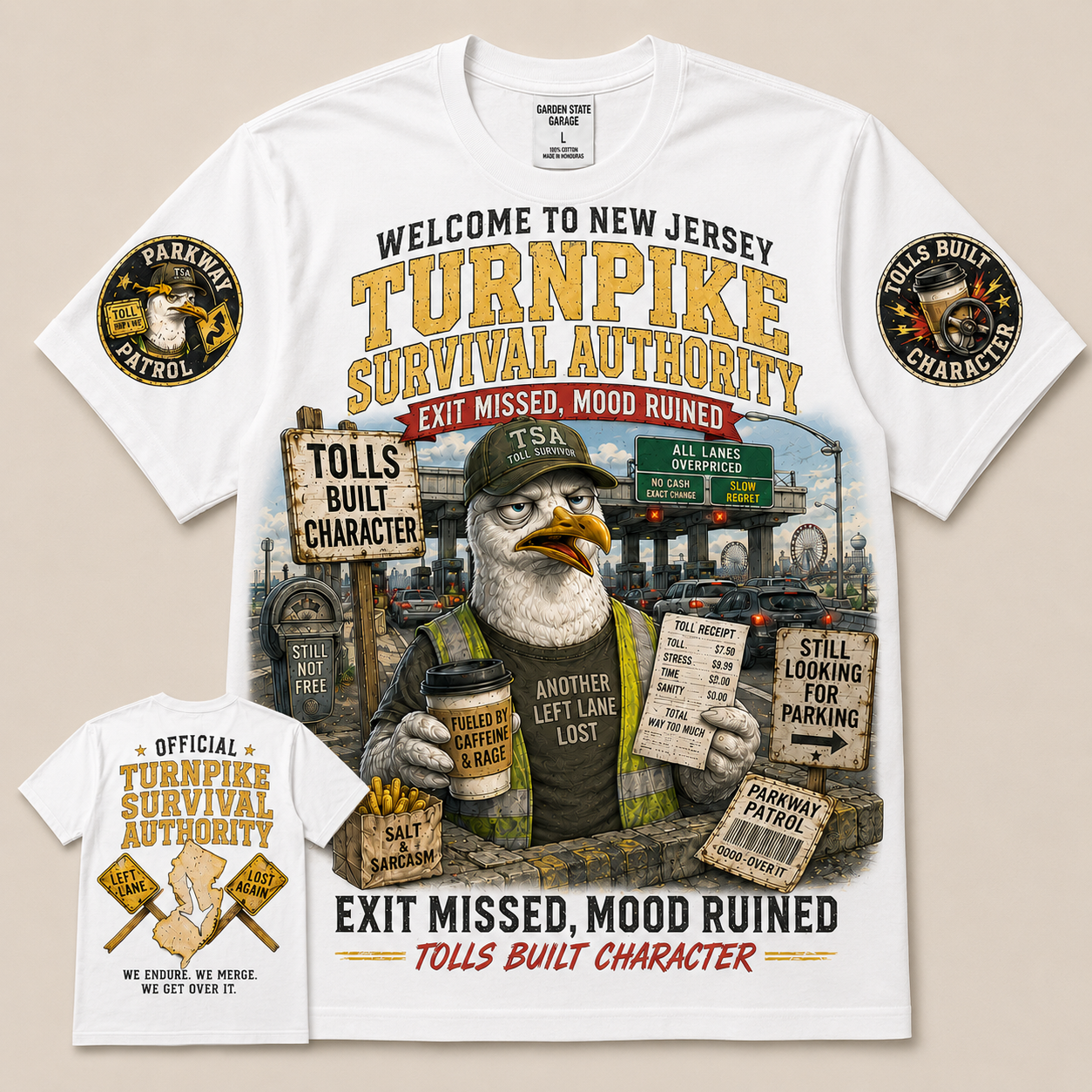 New Jersey Turnpike Pigeon T-Shirt