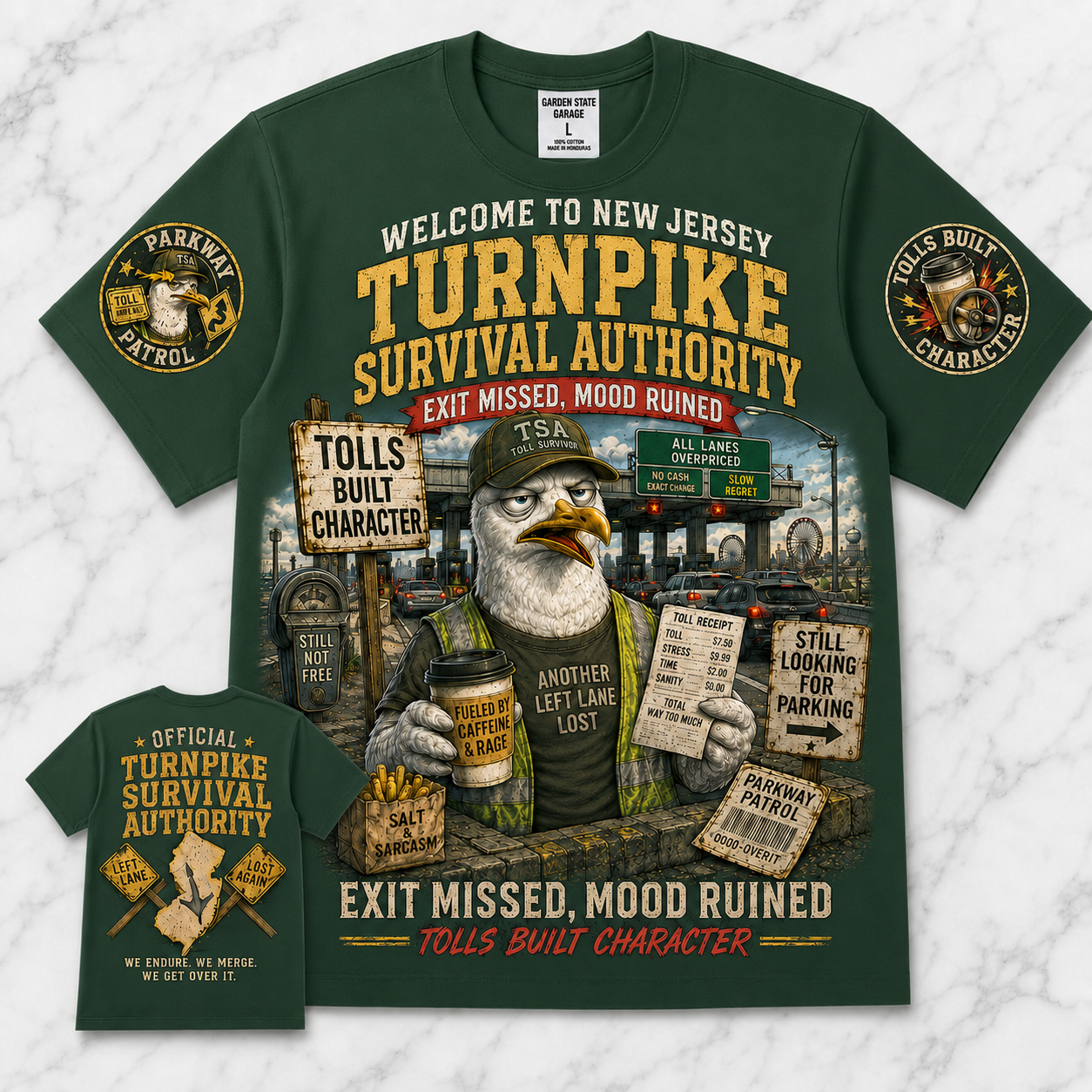 New Jersey Turnpike Pigeon T-Shirt