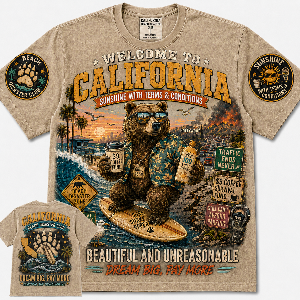 California Bear Beautiful And Unreasonable T-Shirt