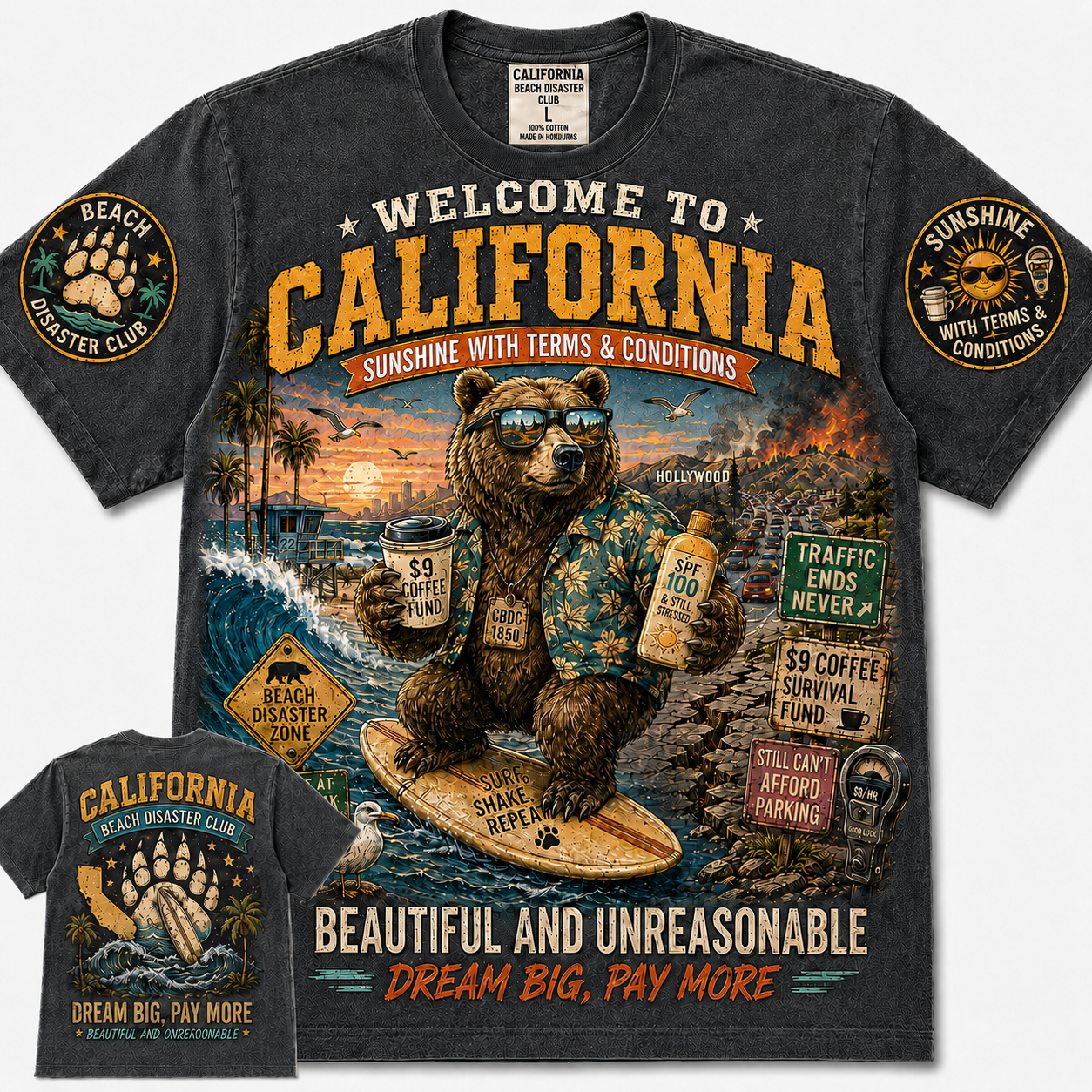 California Bear Beautiful And Unreasonable T-Shirt