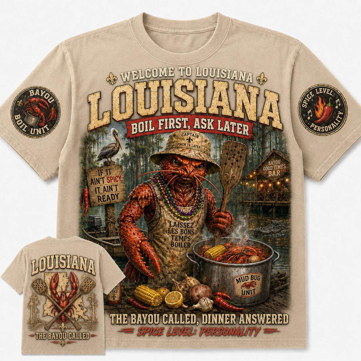 Louisiana Bayou Crawfish Personality T-Shirt