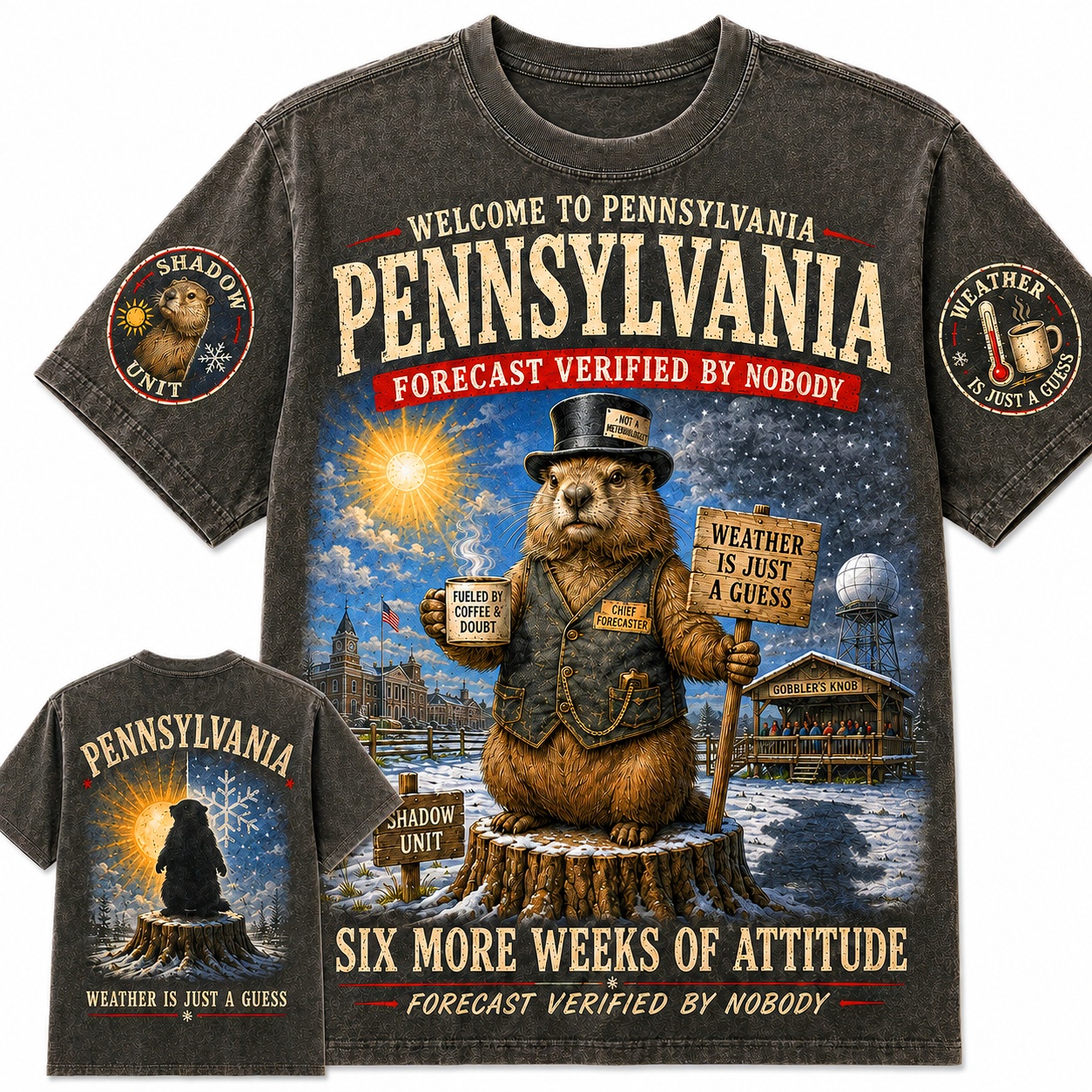 Pennsylvania Groundhog Six More Weeks T-Shirt