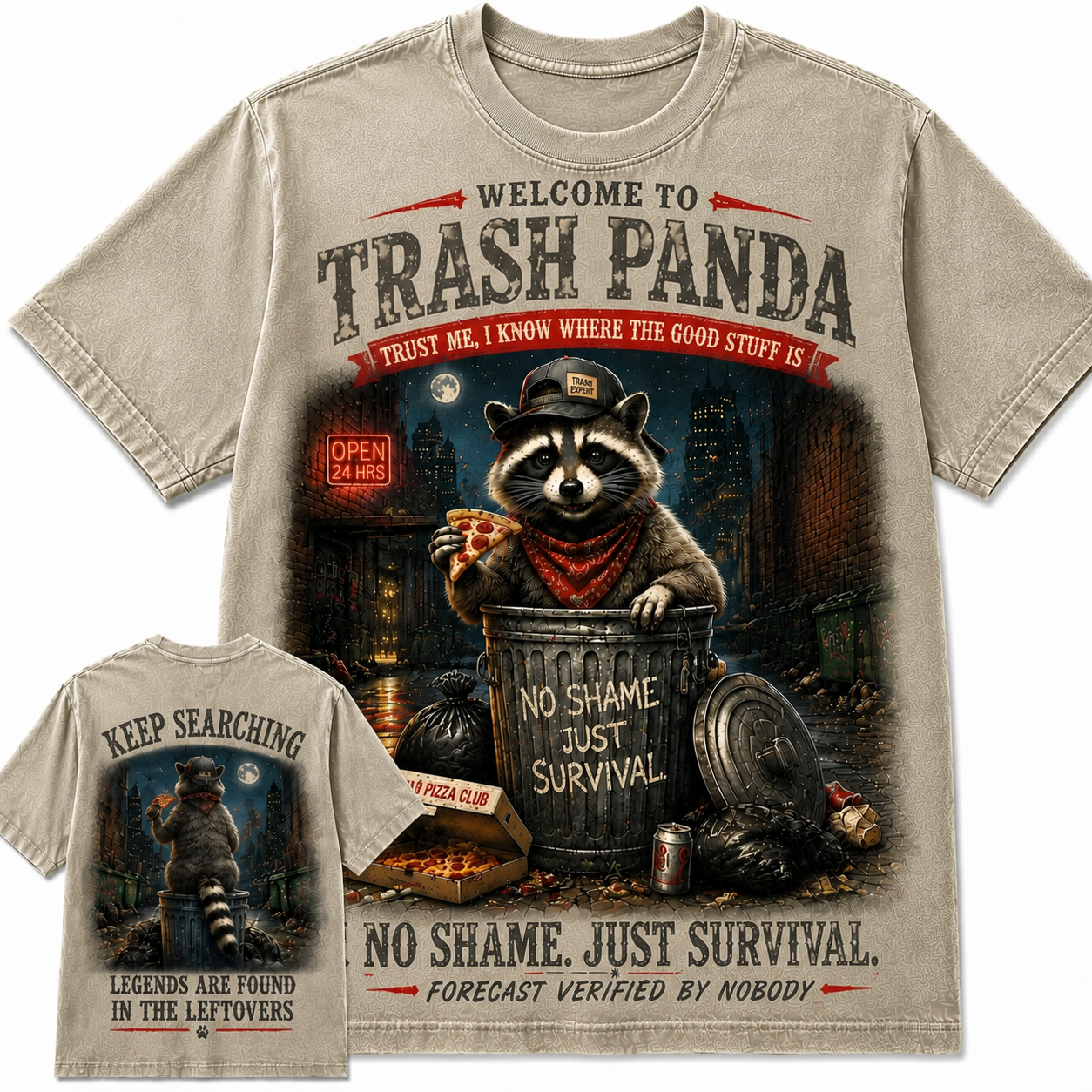 Trash Panda Urban Survival Vintage Graphic Tee