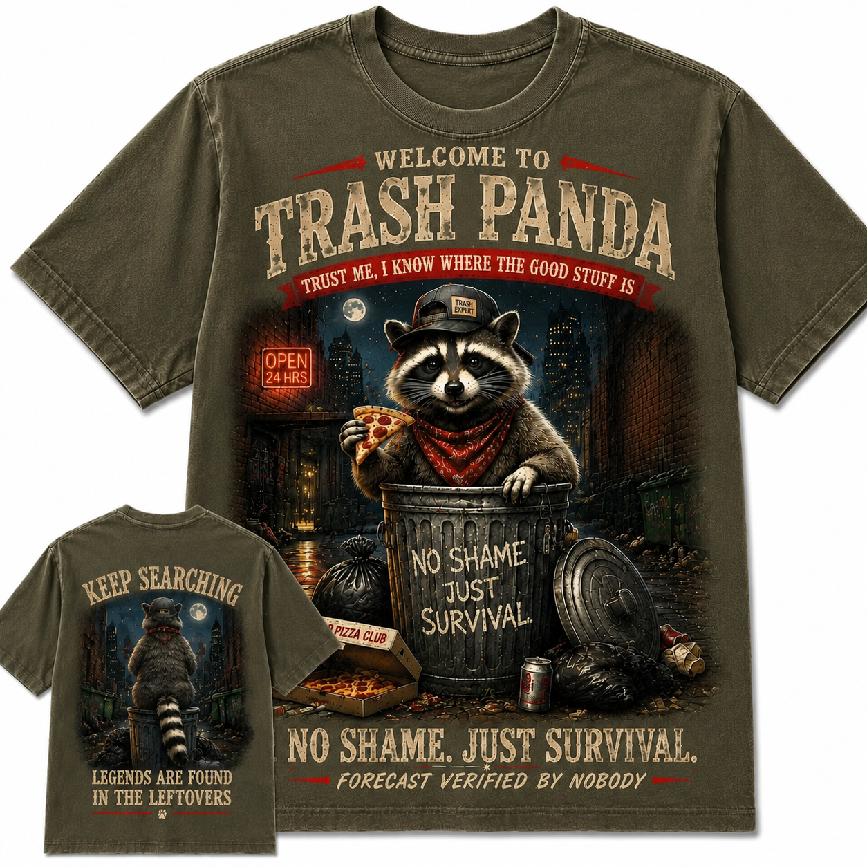 Trash Panda Urban Survival Vintage Graphic Tee