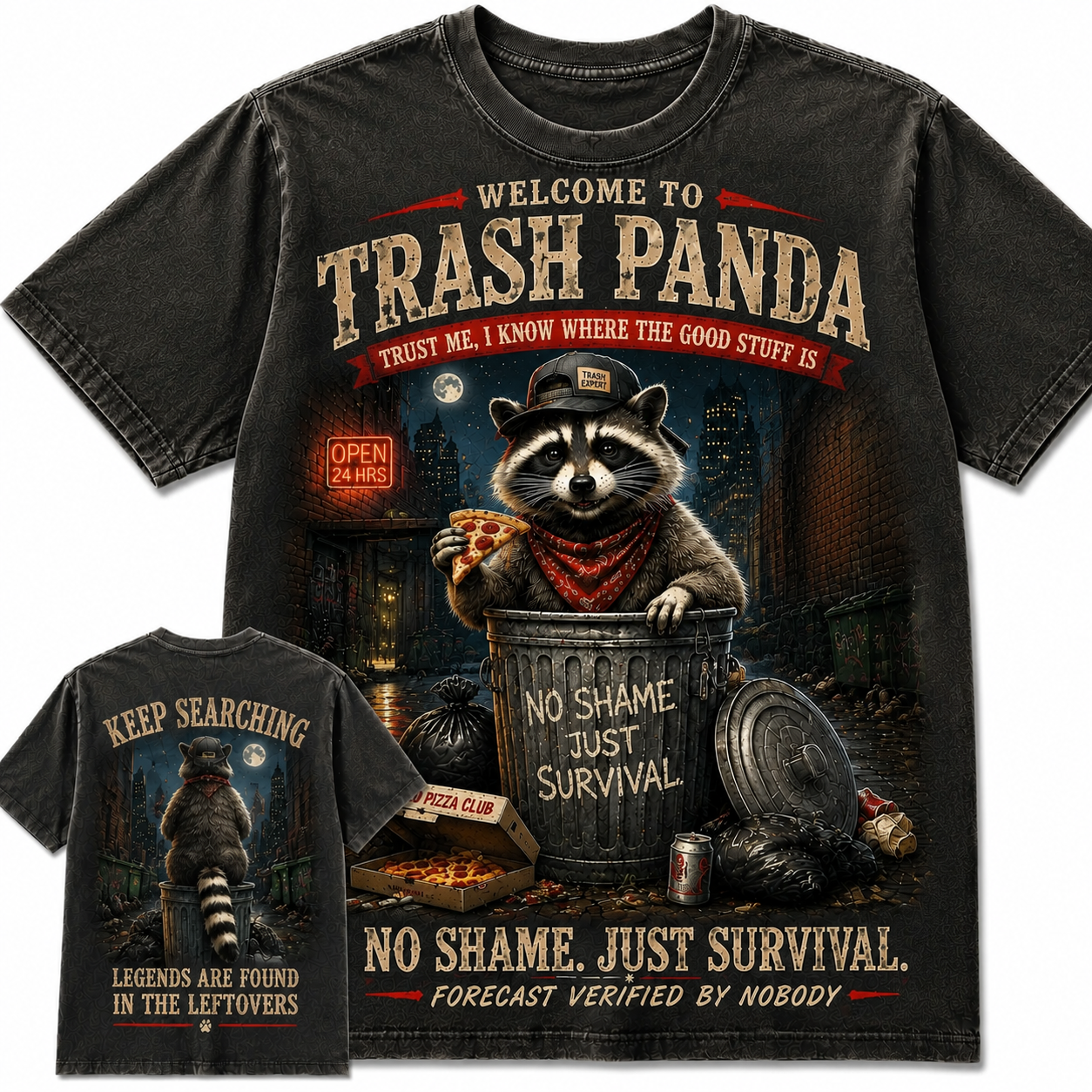 Trash Panda Urban Survival Vintage Graphic Tee