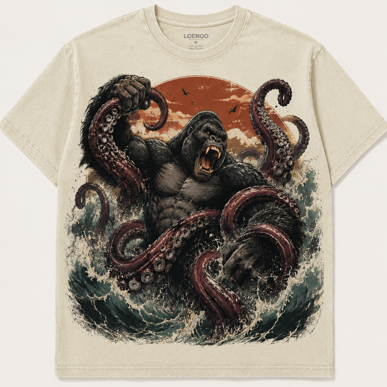Deep Sea Titan Clash Vintage Graphic Tee