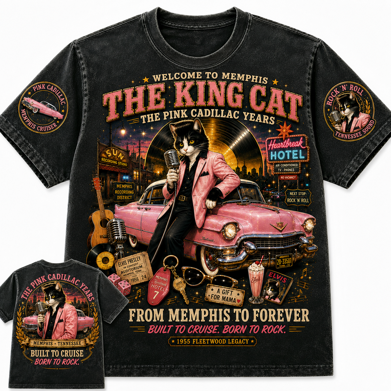 The King Cat Pink Cadillac Years T-Shirt