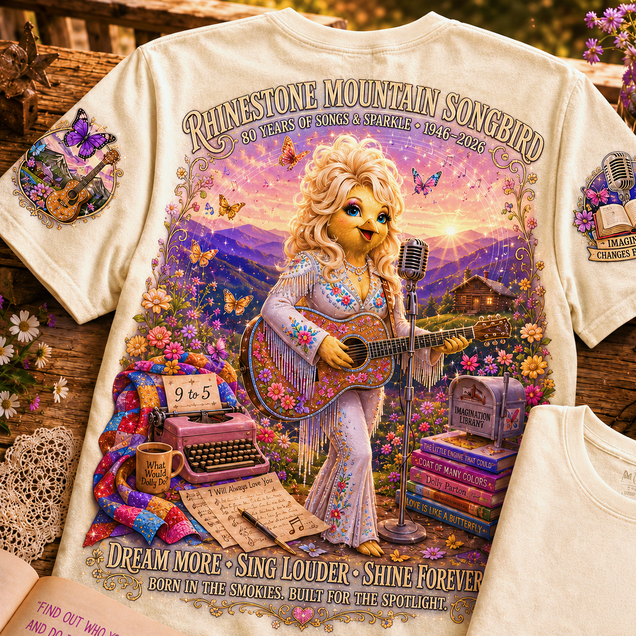 Rhinestone Mountain Songbird Dream More T-Shirt