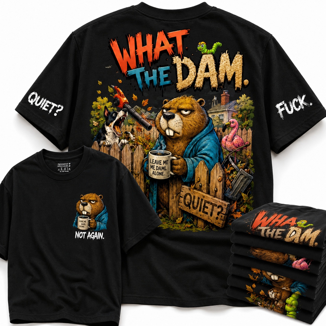 What the Dam Grumpy Beaver Tee