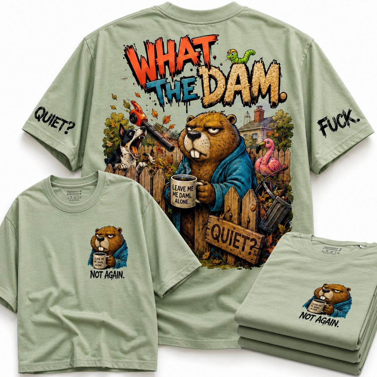 What the Dam Grumpy Beaver Tee