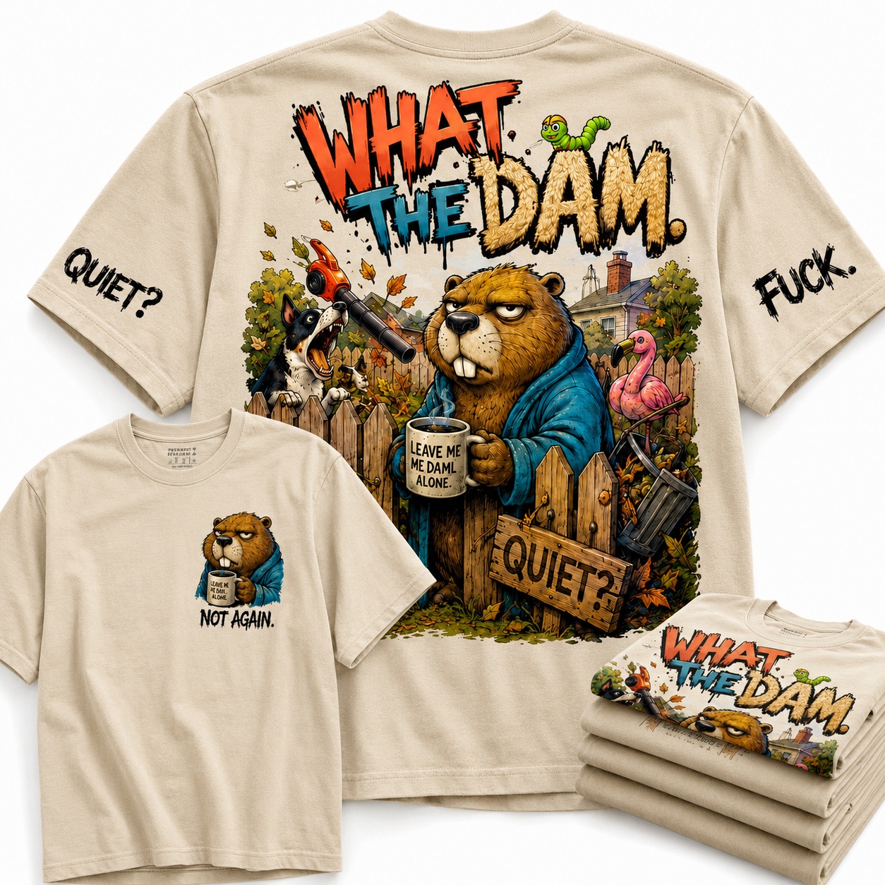 What the Dam Grumpy Beaver Tee
